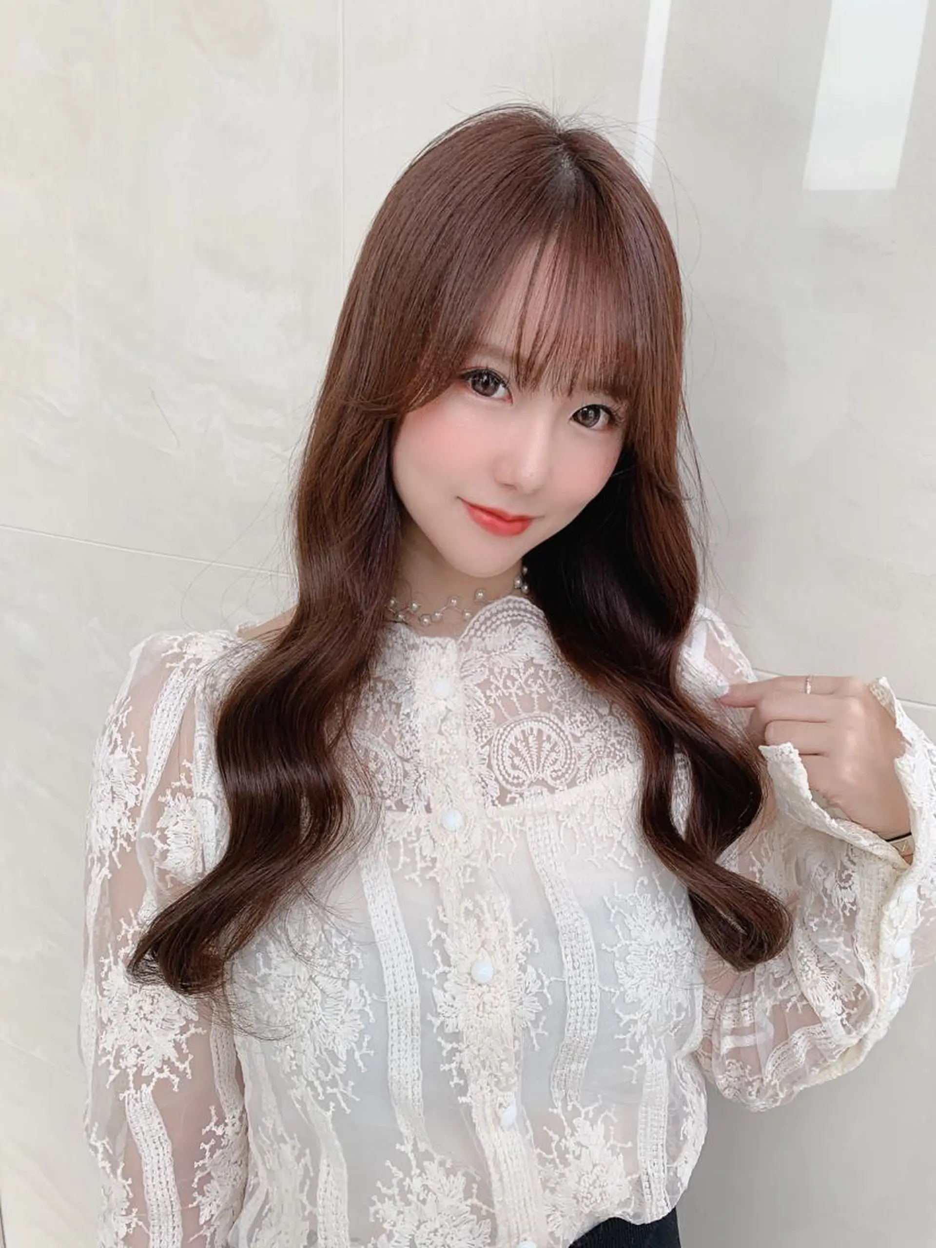 セミロング カラー アッシュ ベージュカラー 黒髪 ブリーチ ブルーカラー ブリーチなしカラー 特化　　kaiのヘアスタイル