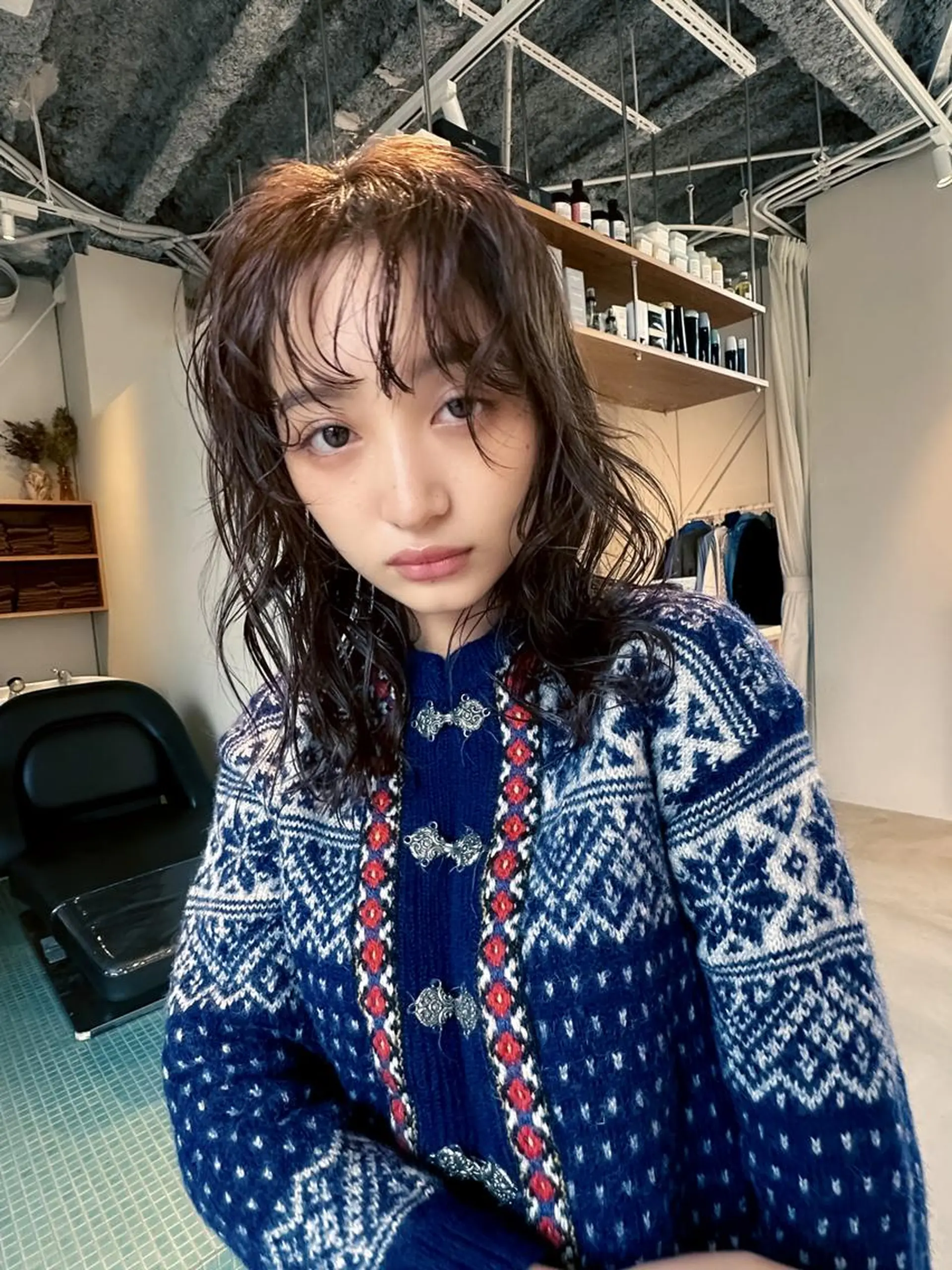 ミディアム カット ヘアカラー パーマ トリートメント yelm (official)のヘアスタイル