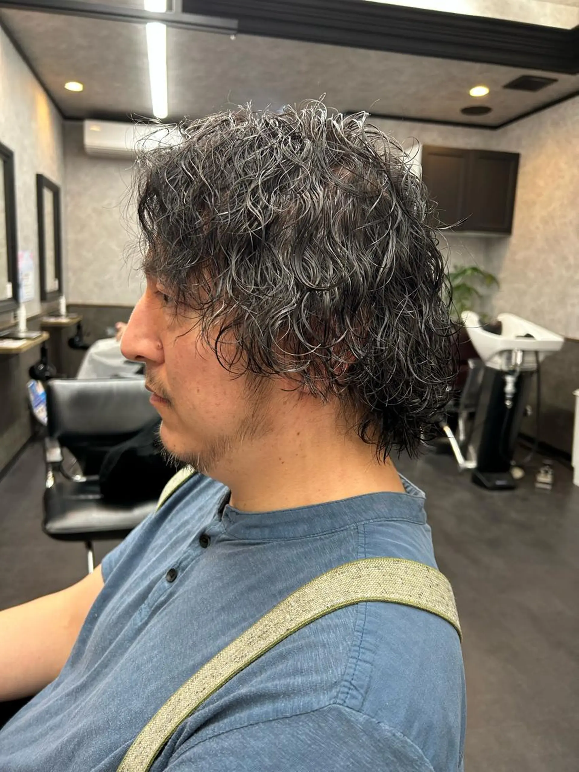 ミディアム パーマ メンズ カット パーマ 大和田 玲円/メンズ専門のヘアスタイル