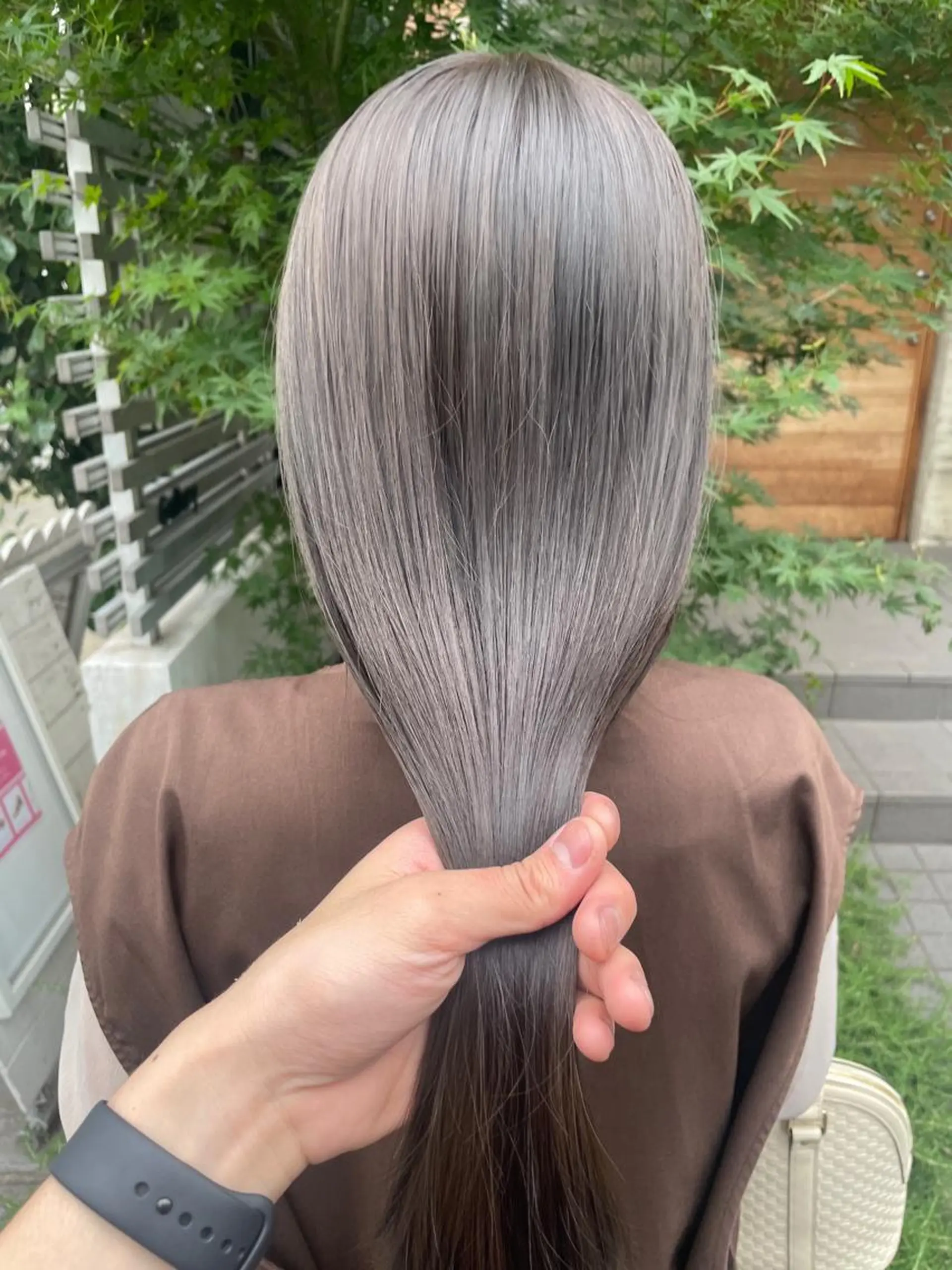 ロング カラー ヘアカラー トリートメント 顔周りカット× 髪質改善【リョウ】のヘアスタイル