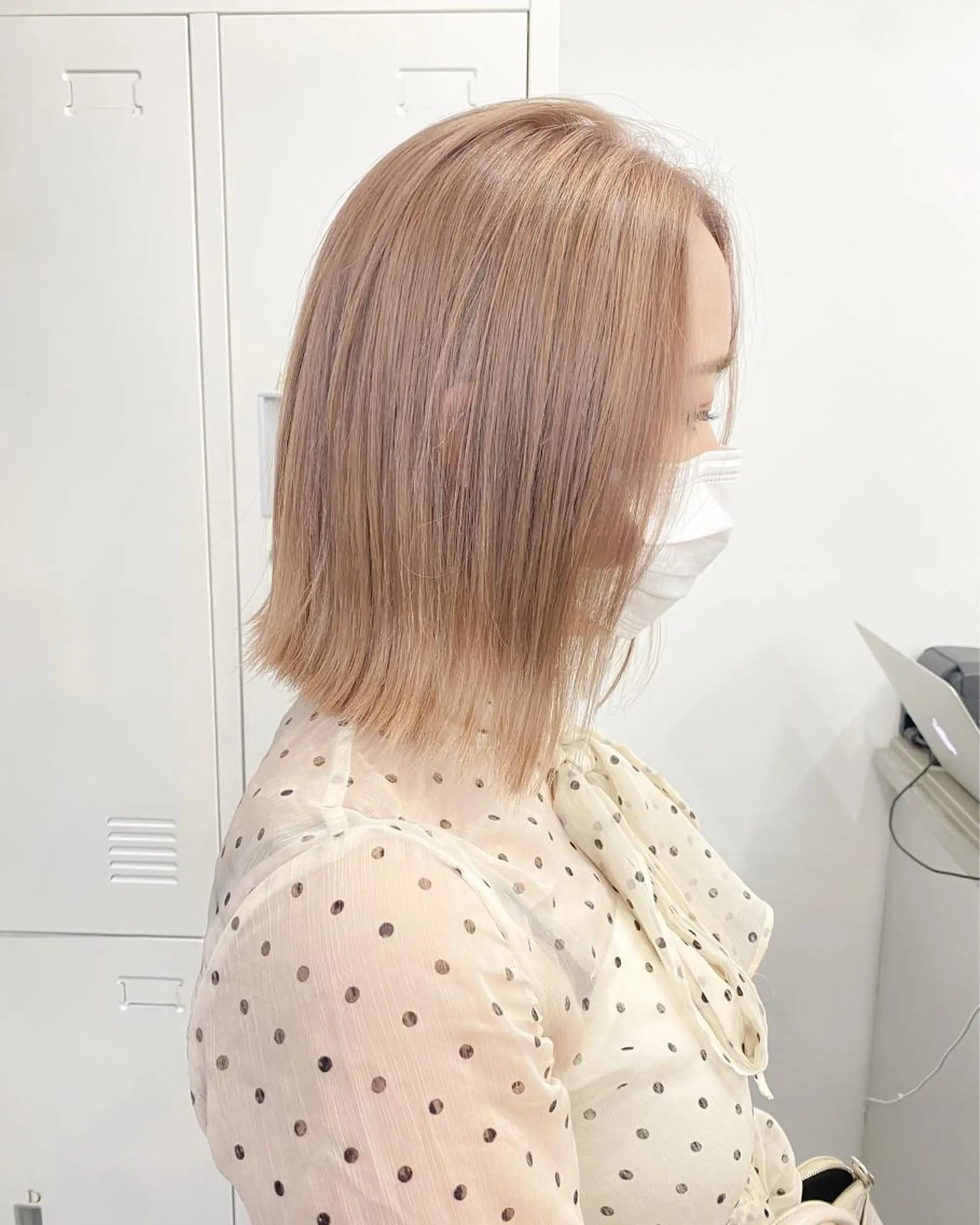 ミディアム カラー カット ヘアカラー トリートメント ヘアセット 似合わせハイトーン 🍯ayumi🍯のヘアスタイル