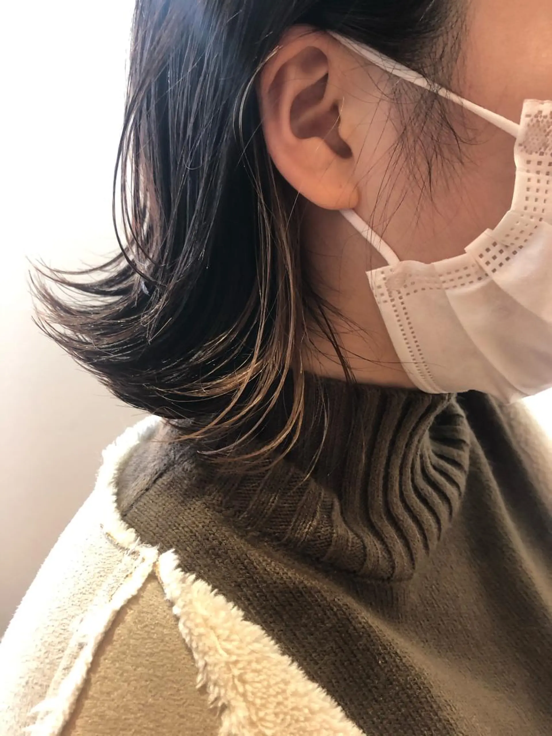 ミディアム カラー ブリーチ イヤリングカラー 片山美穂 心斎橋・北堀江のヘアスタイル