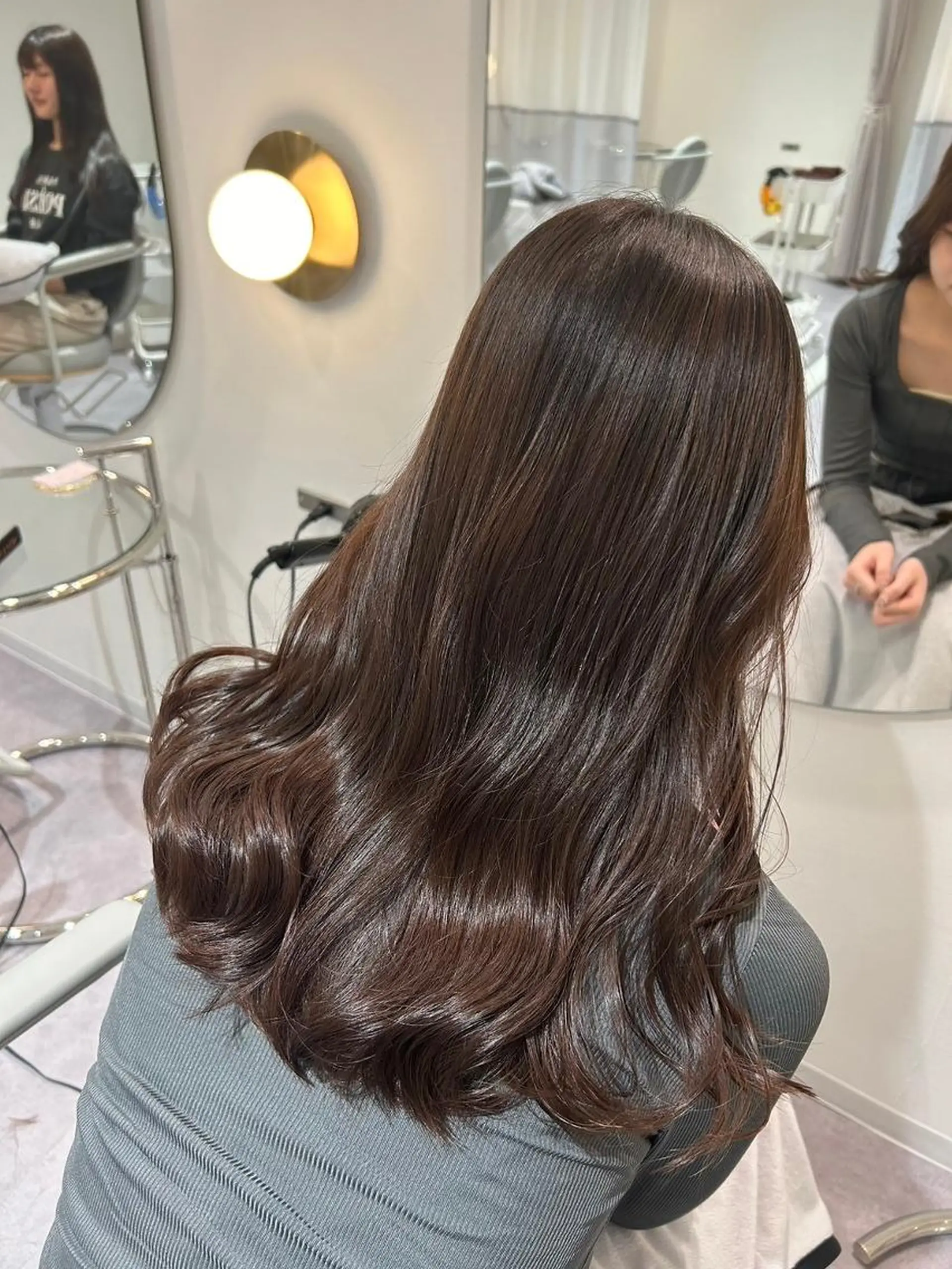 ミディアム カット ヘアカラー トリートメント カットモデル募集中✨ 津川里緒✨️のヘアスタイル