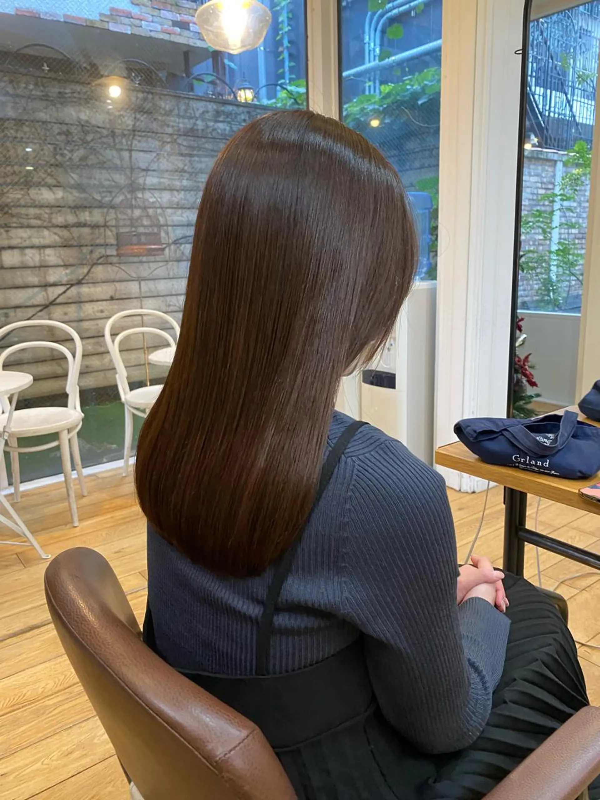 セミロング セミロングパーマ 縮毛矯正 トリートメント 店長　ショート& パーマ　坂本のヘアスタイル