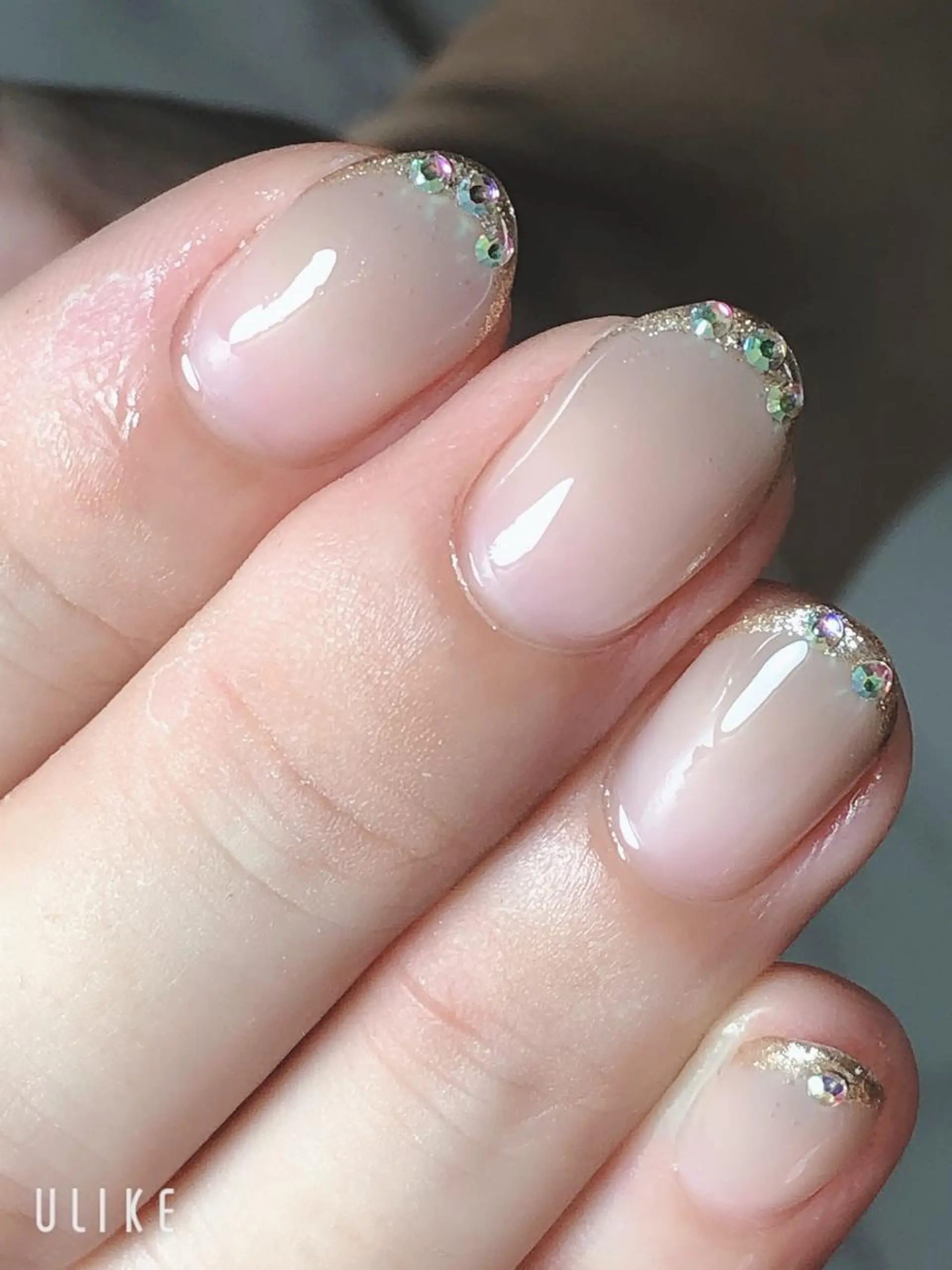 ネイル フレンチネイル グラデーション キラキラネイル ラメ(グリッター) Nailsalon Luanaのネイルデザイン