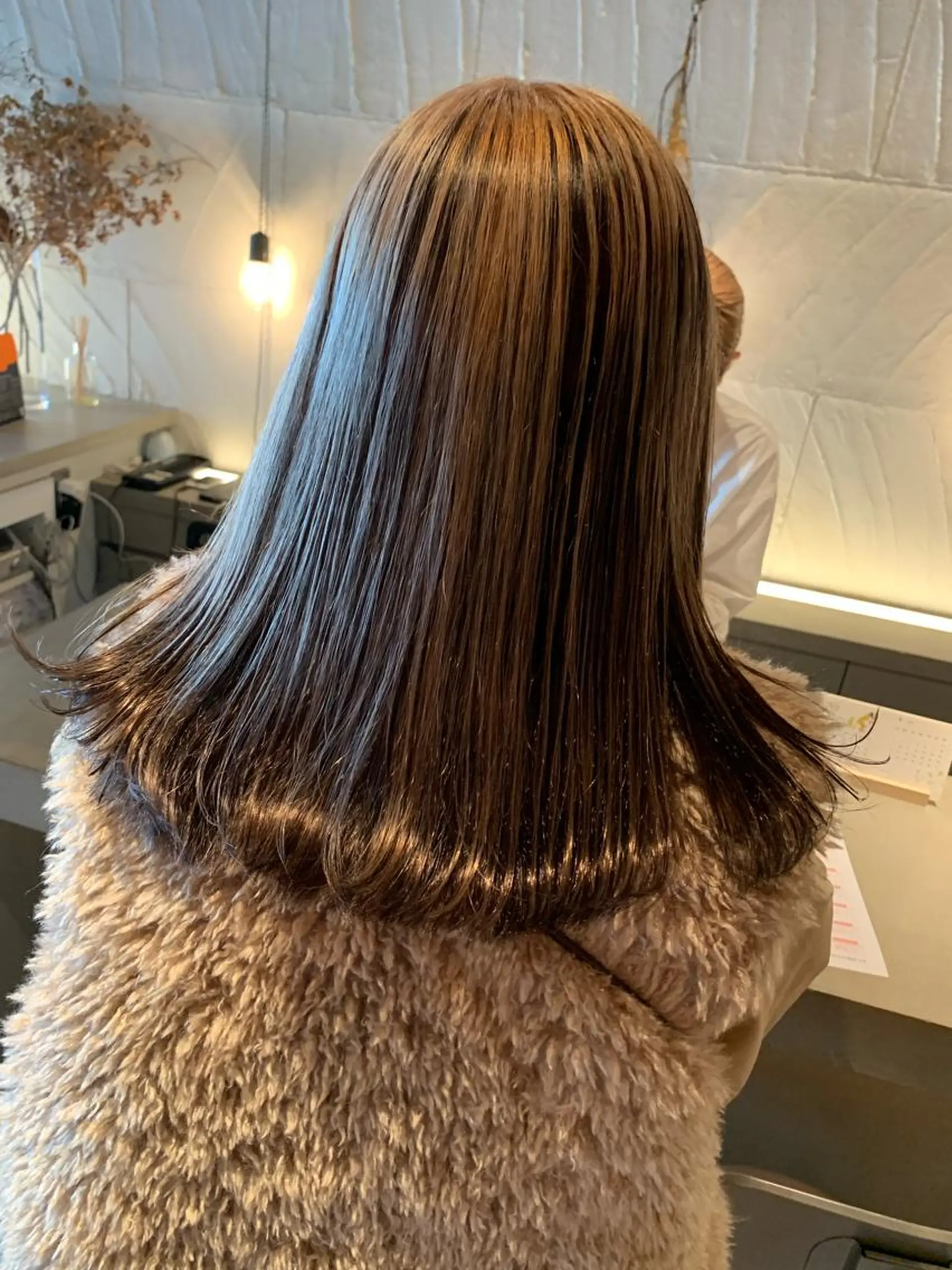 セミロング カラー ヘアカラー ブリーチ/アレンジ 天満/chihiroのヘアスタイル