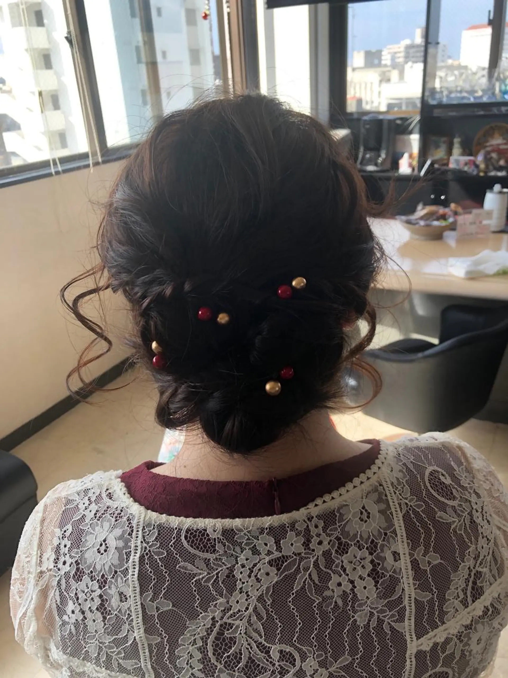 セミロング カラー パーマ ヘアアレンジ メンズ キッズ ネイル マツエク・マツパ 銀河 ティンガーラのヘアスタイル