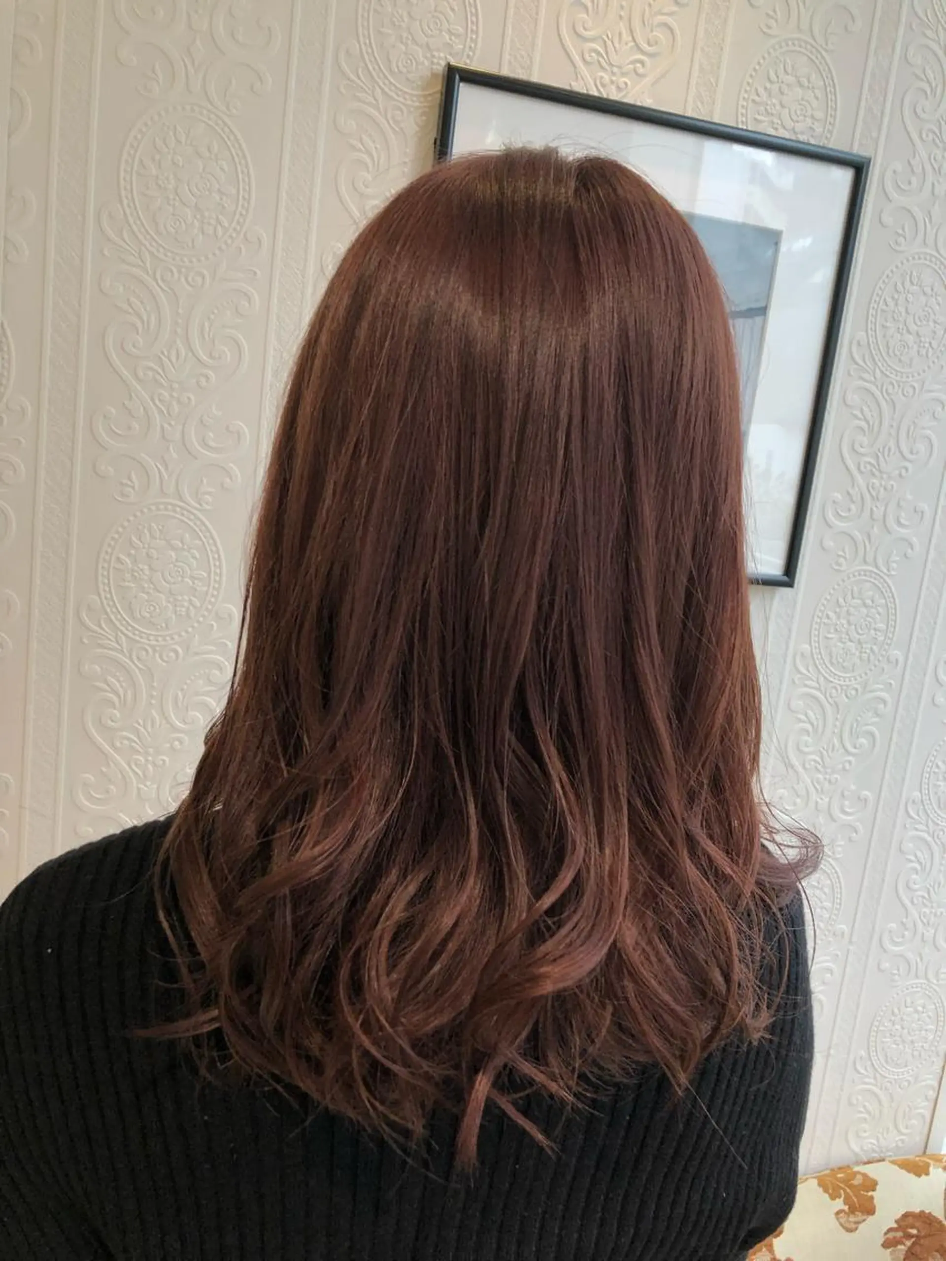 ミディアム カラー ブラウンカラー ピンクカラー ピンクブラウン 🍀富久 永梨🧸のヘアスタイル