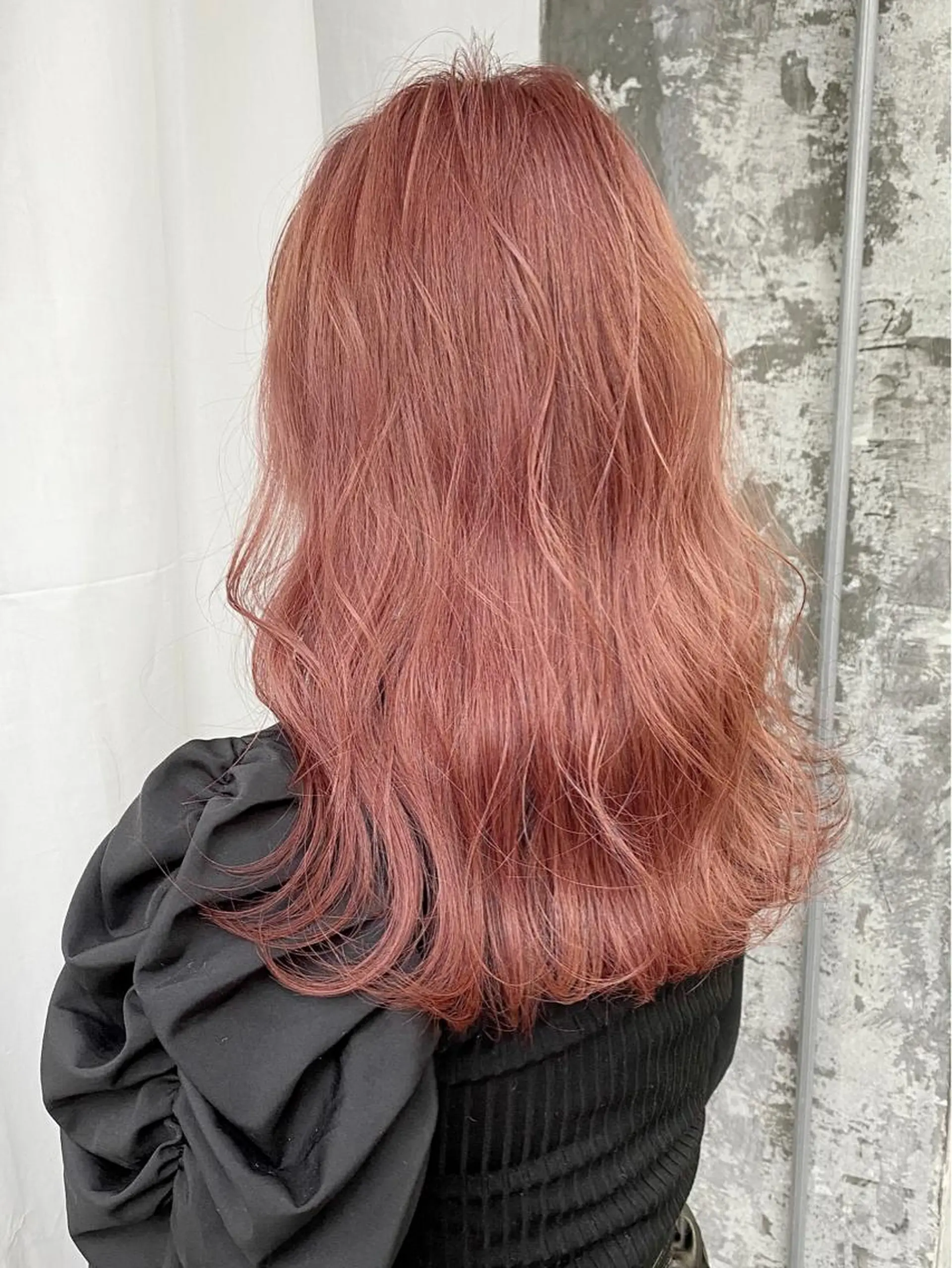 ロング カラー ブリーチ ピンクカラー シアーピンク Piaコータロー ハイトーン&ボブのヘアスタイル