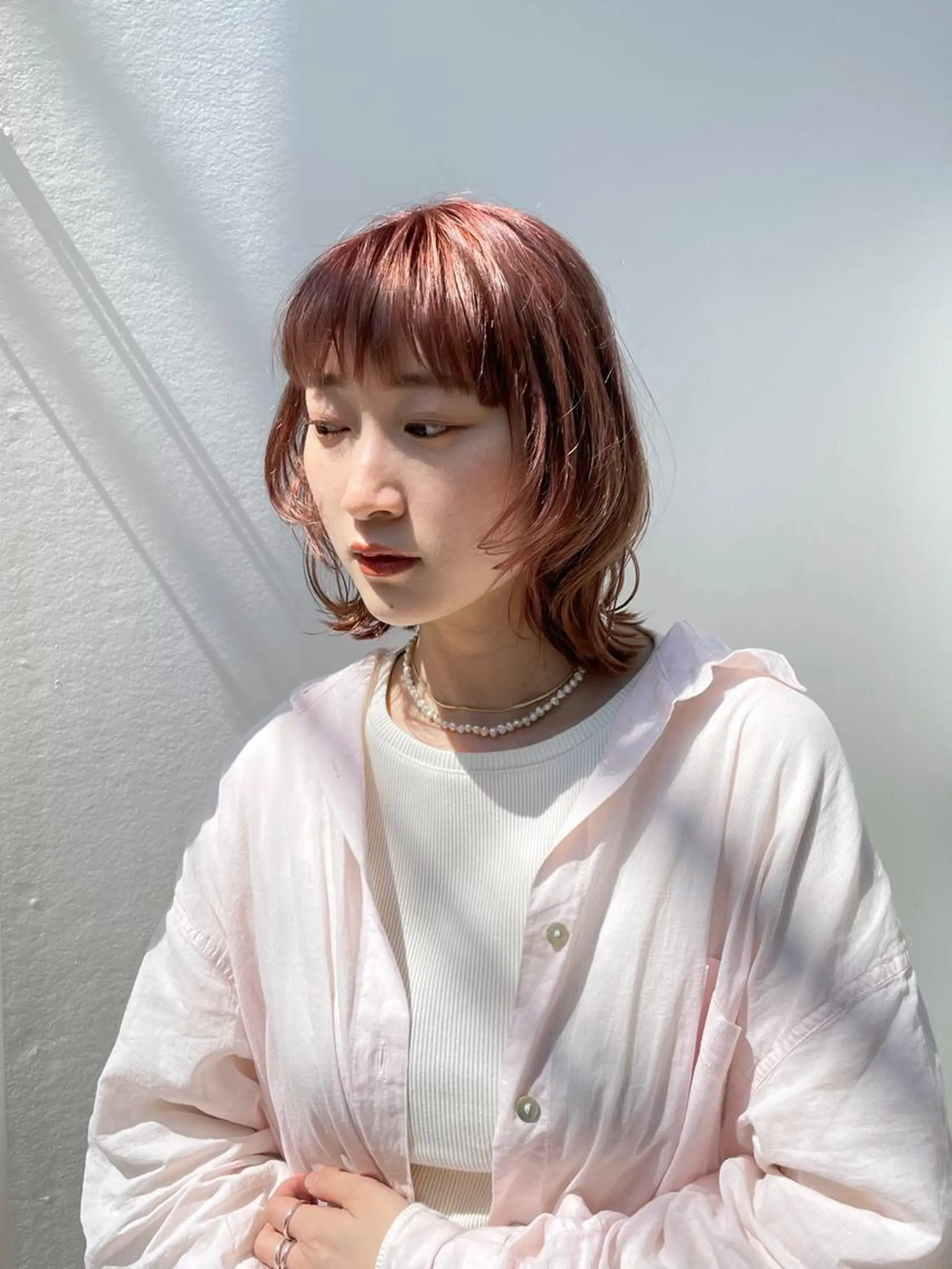 カラー ブリーチ ケアブリーチ ピンクカラー カット ヘアカラー トリートメント loka所属・山本 晶大のヘアスタイル