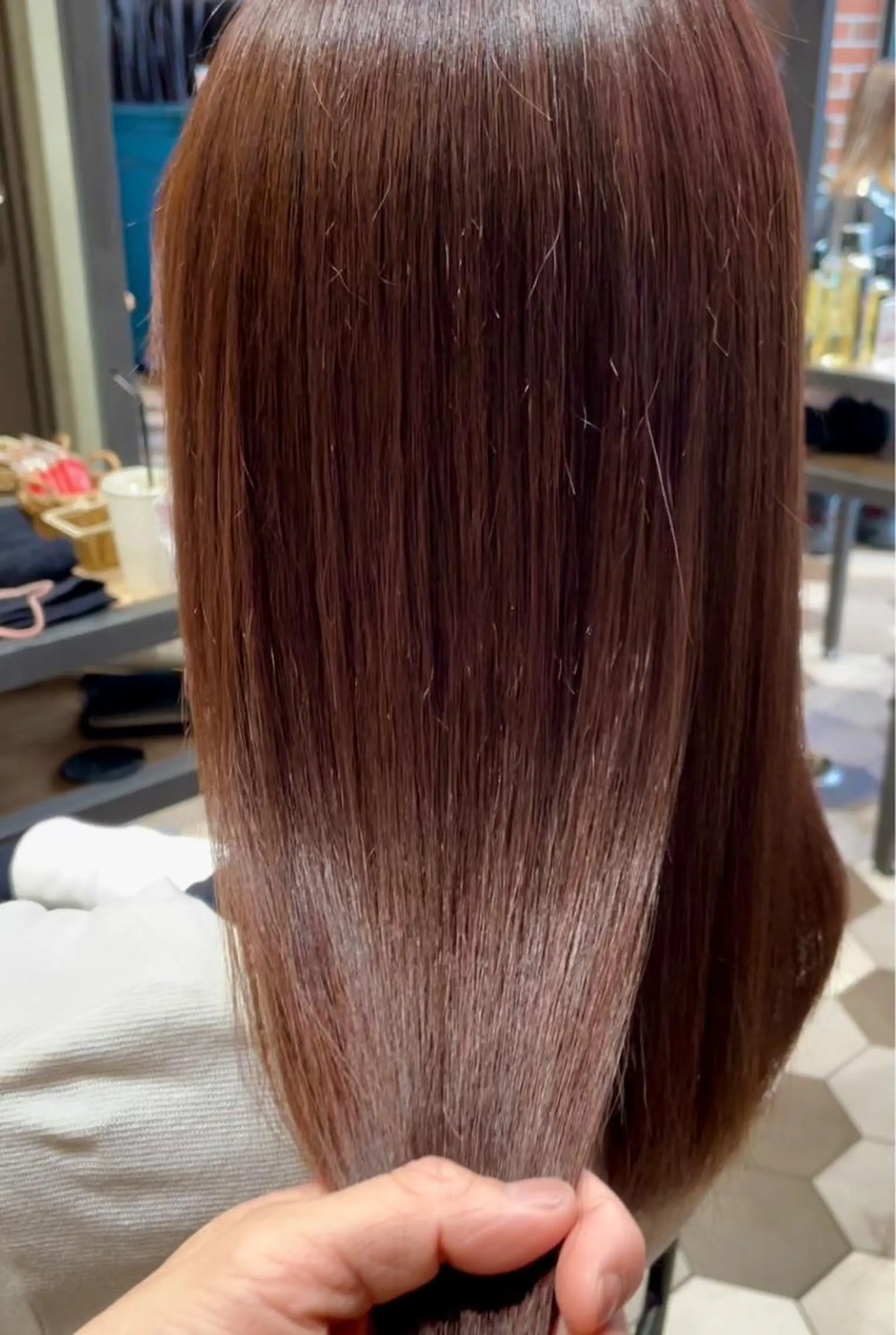 ロング カラー 髪質改善 縮毛矯正 カット ヘアカラー 縮毛矯正 トリートメント 縞田 健一のヘアスタイル