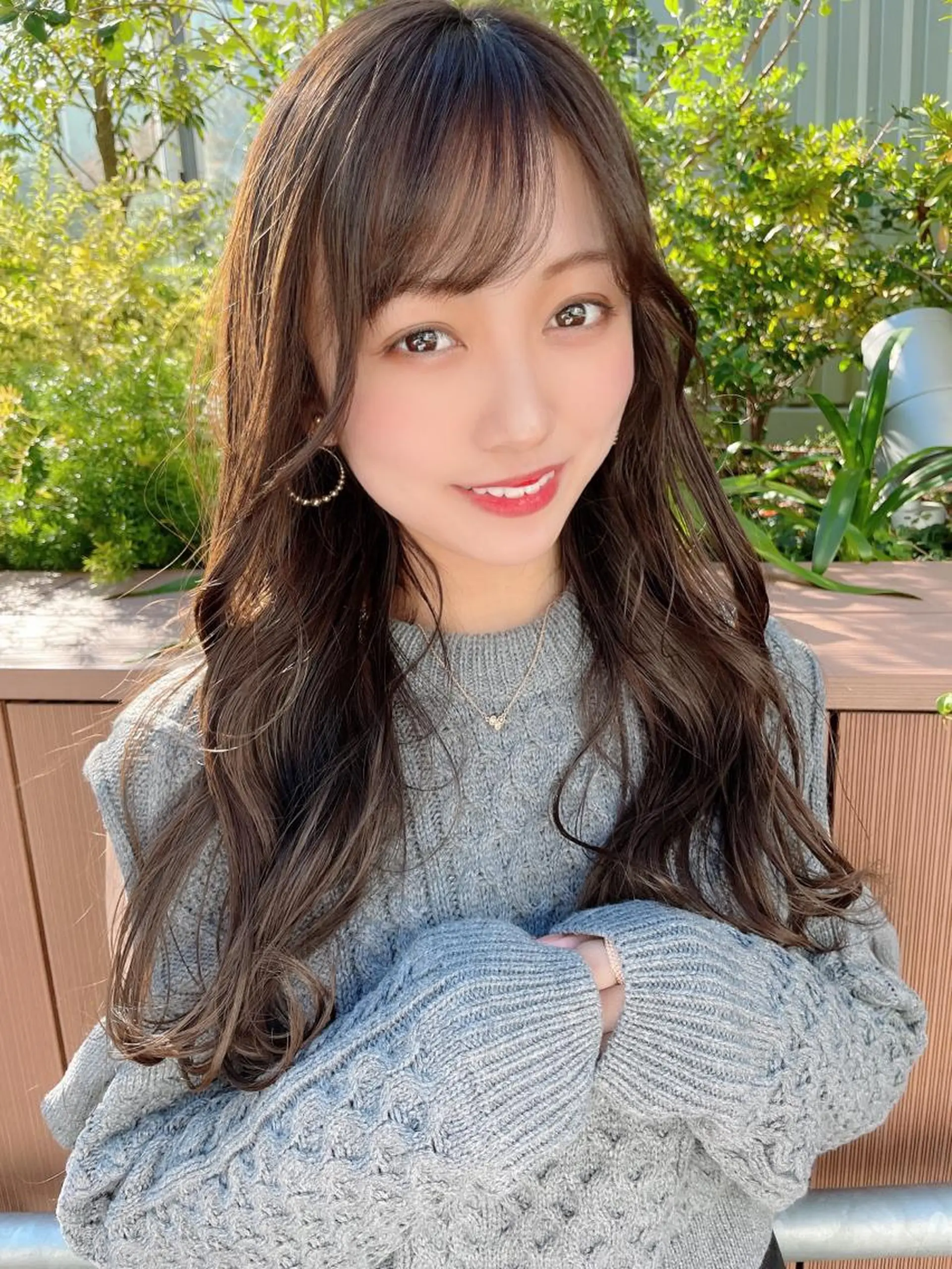 セミロング カラー ヘアアレンジ 顔周りカット/髪質改 善/新宿/畑中稔里のヘアスタイル