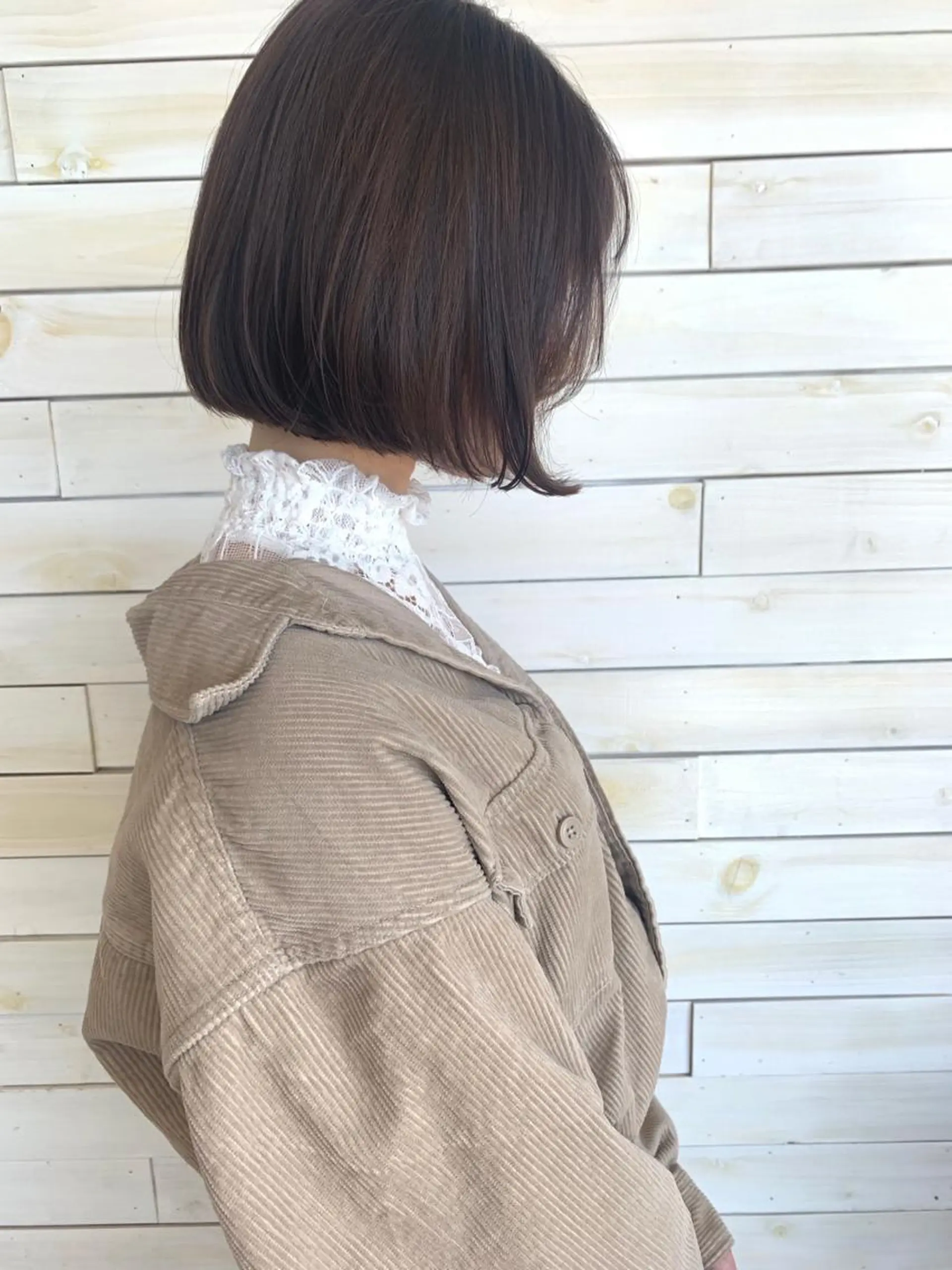 ショート カット ヘアカラー 黒田瀬奈/ボブ まろやかベージュのヘアスタイル