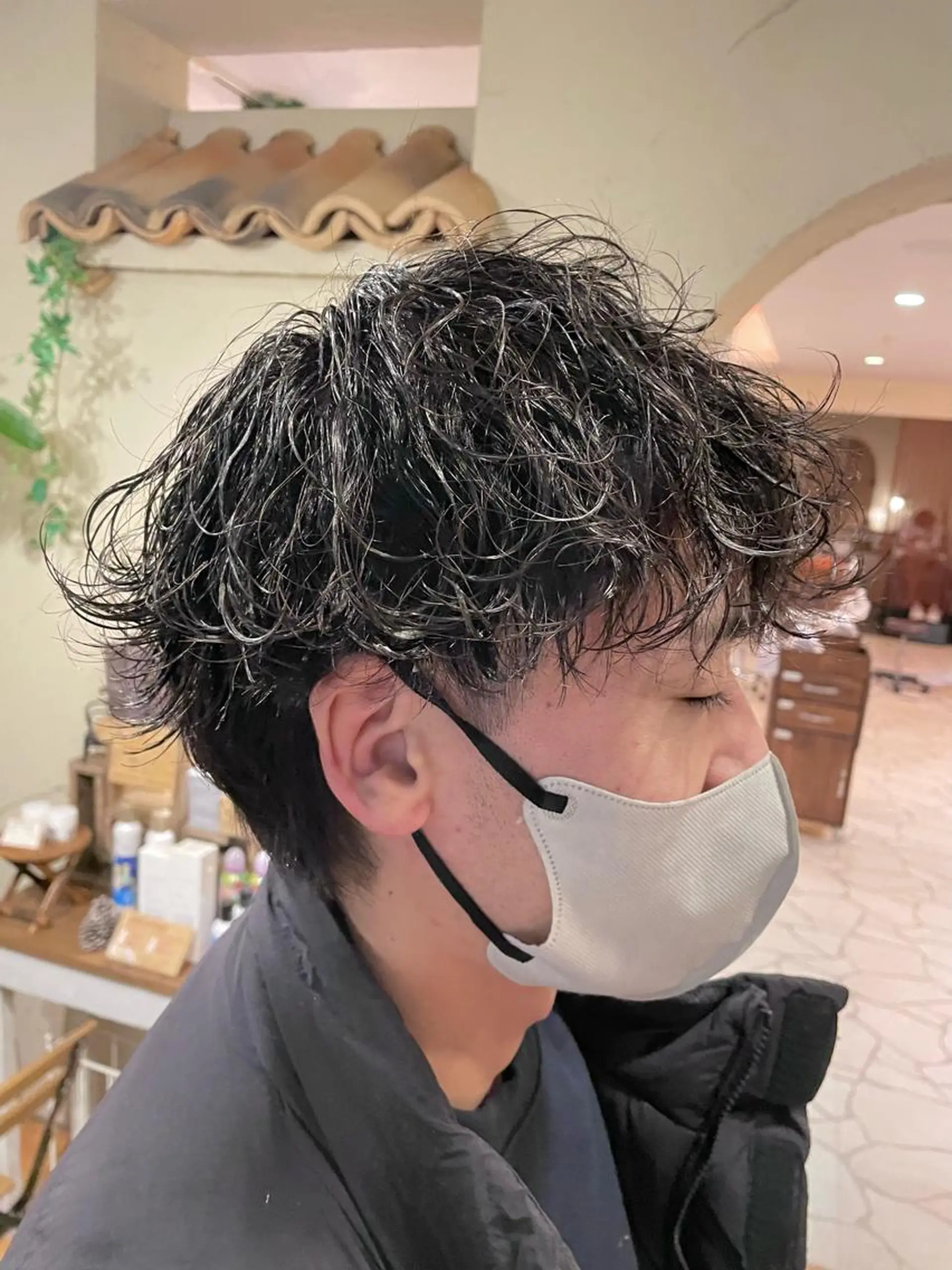 ショート パーマ メンズ マッシュ メンズパーマ カット パーマ メンズ特化/パーマ指 名No.1/百瀬太郎のヘアスタイル