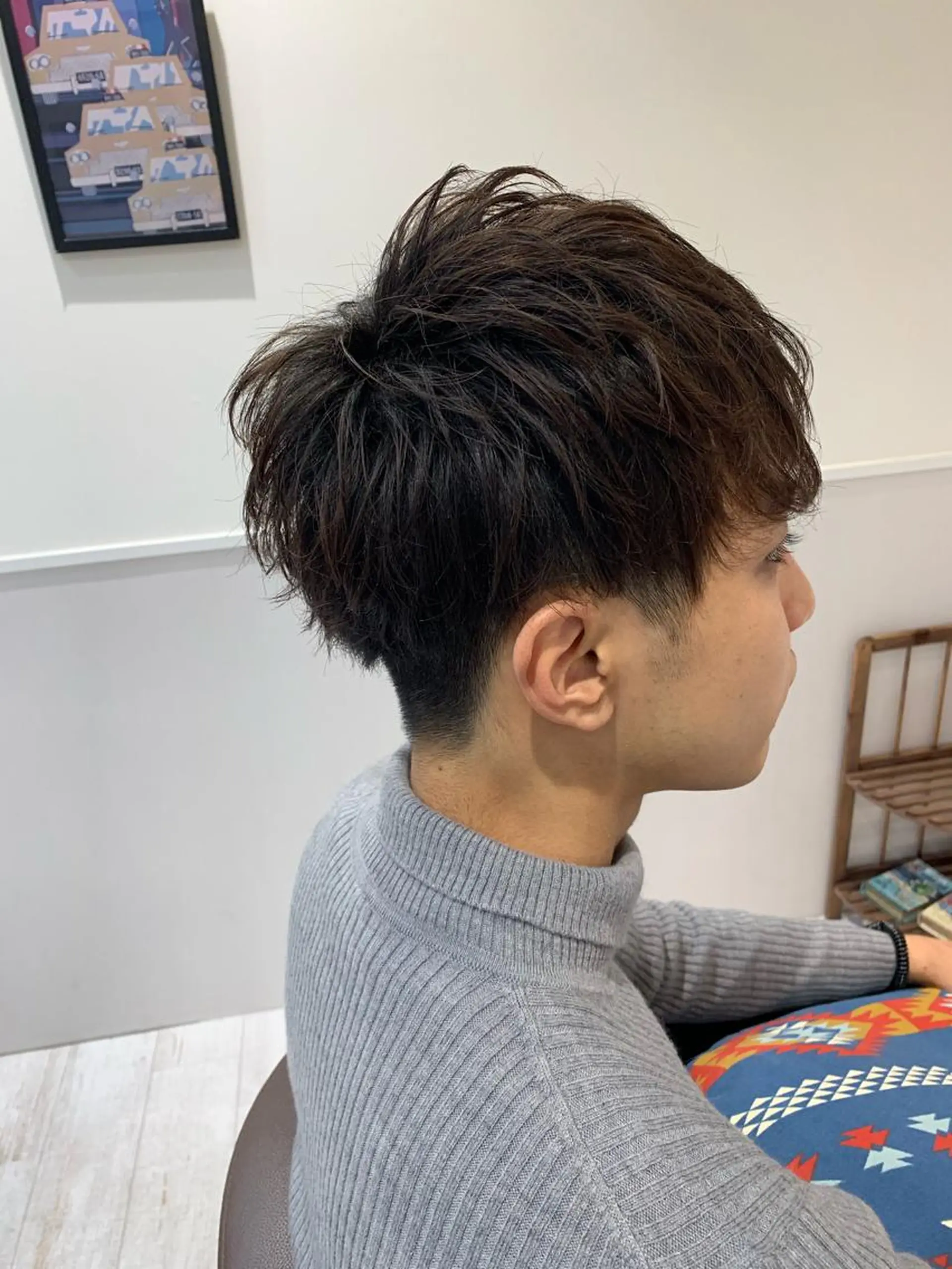 ショート パーマ メンズ メンズパーマ IwAsh中山所属・✂︎中山ブリーチ・ パーマ✂︎露木智也のヘアスタイル