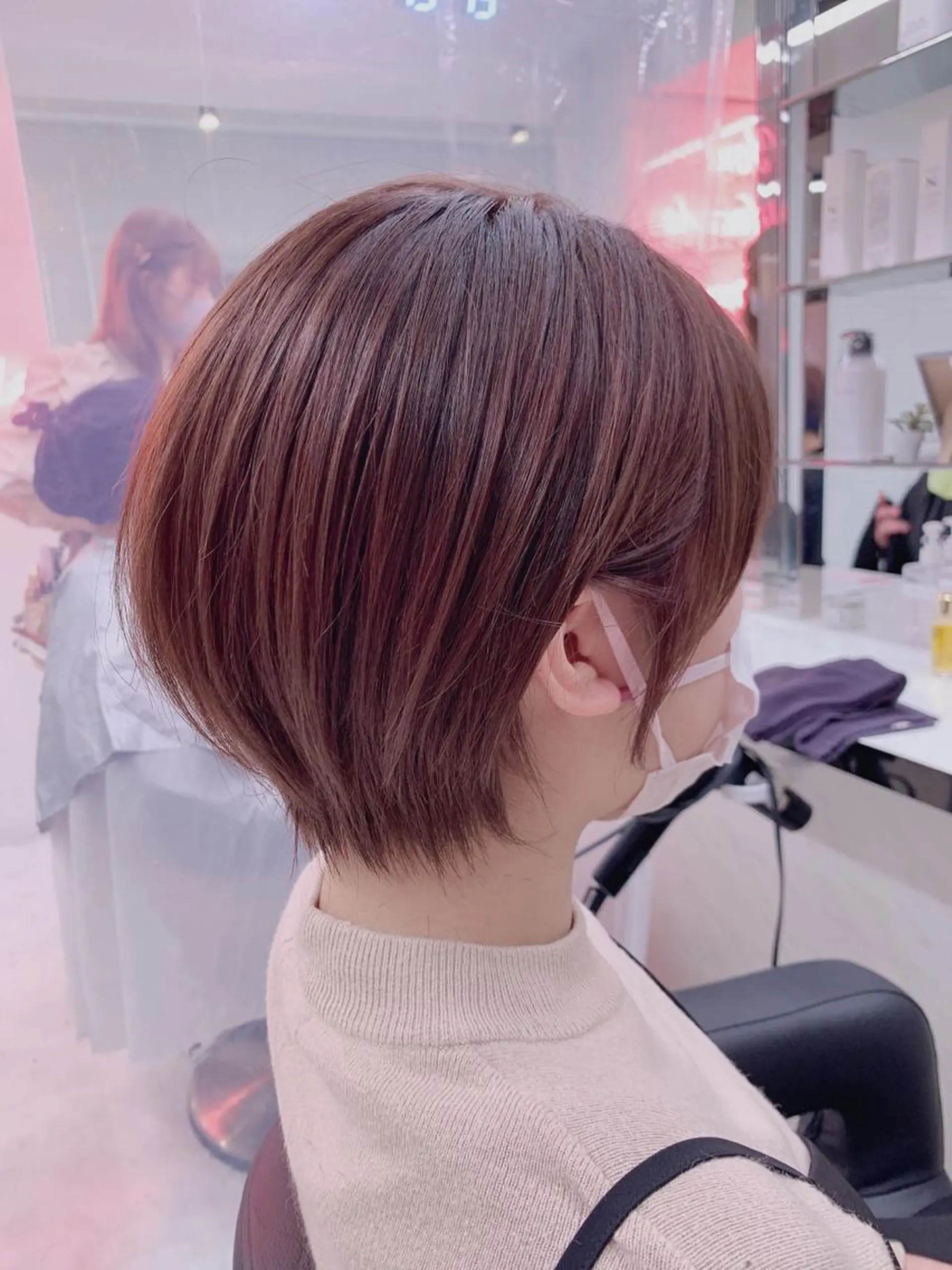ショート カラー ヘアアレンジ 丸みショート ショートヘア カット ヘアカラー トリートメント ヘアセット 【赤み消しカラー】 中野浩太のヘアスタイル