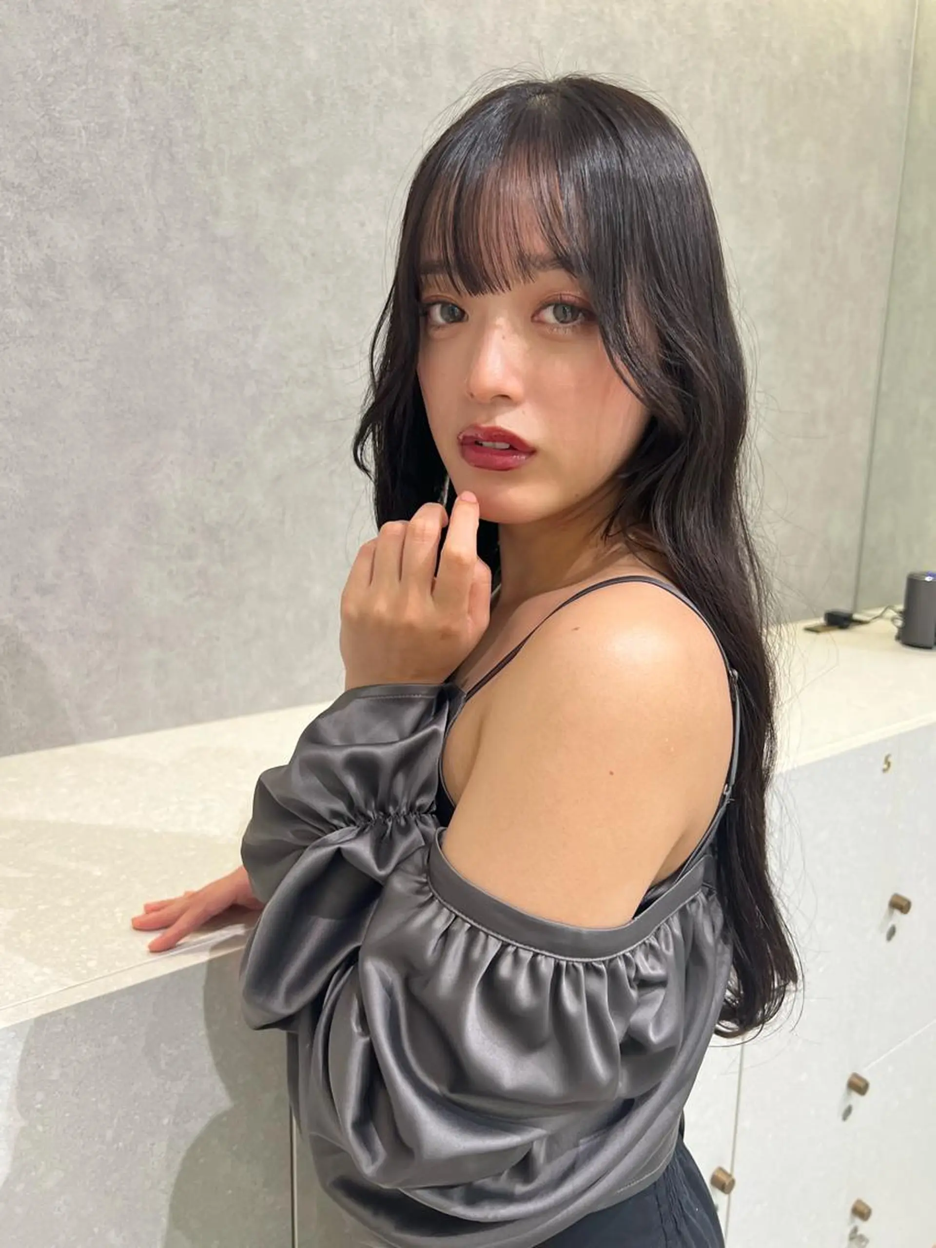 ロング カット トリートメント 顔周り🇰🇷韓国 レイヤー/いづみ💞のヘアスタイル