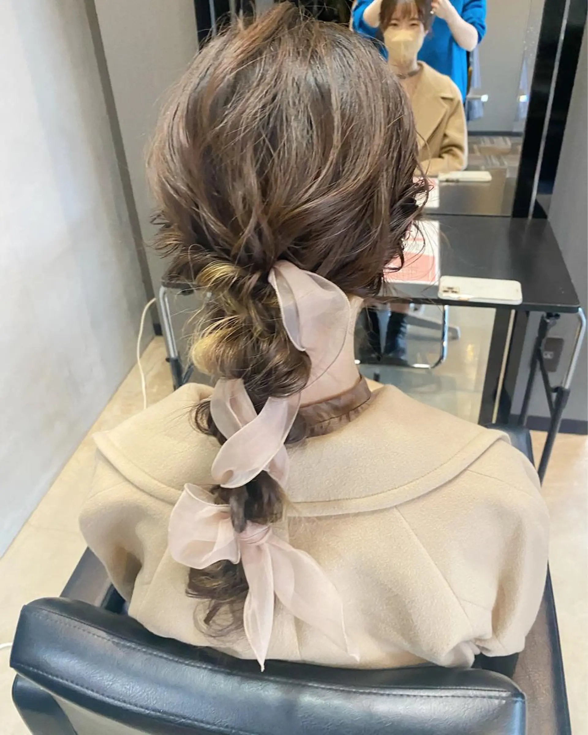 ロング ヘアアレンジ 結婚式・ブライダル ヘアセット FIORE hair design所属・山根 奈緒のマツエク・マツパデザイン
