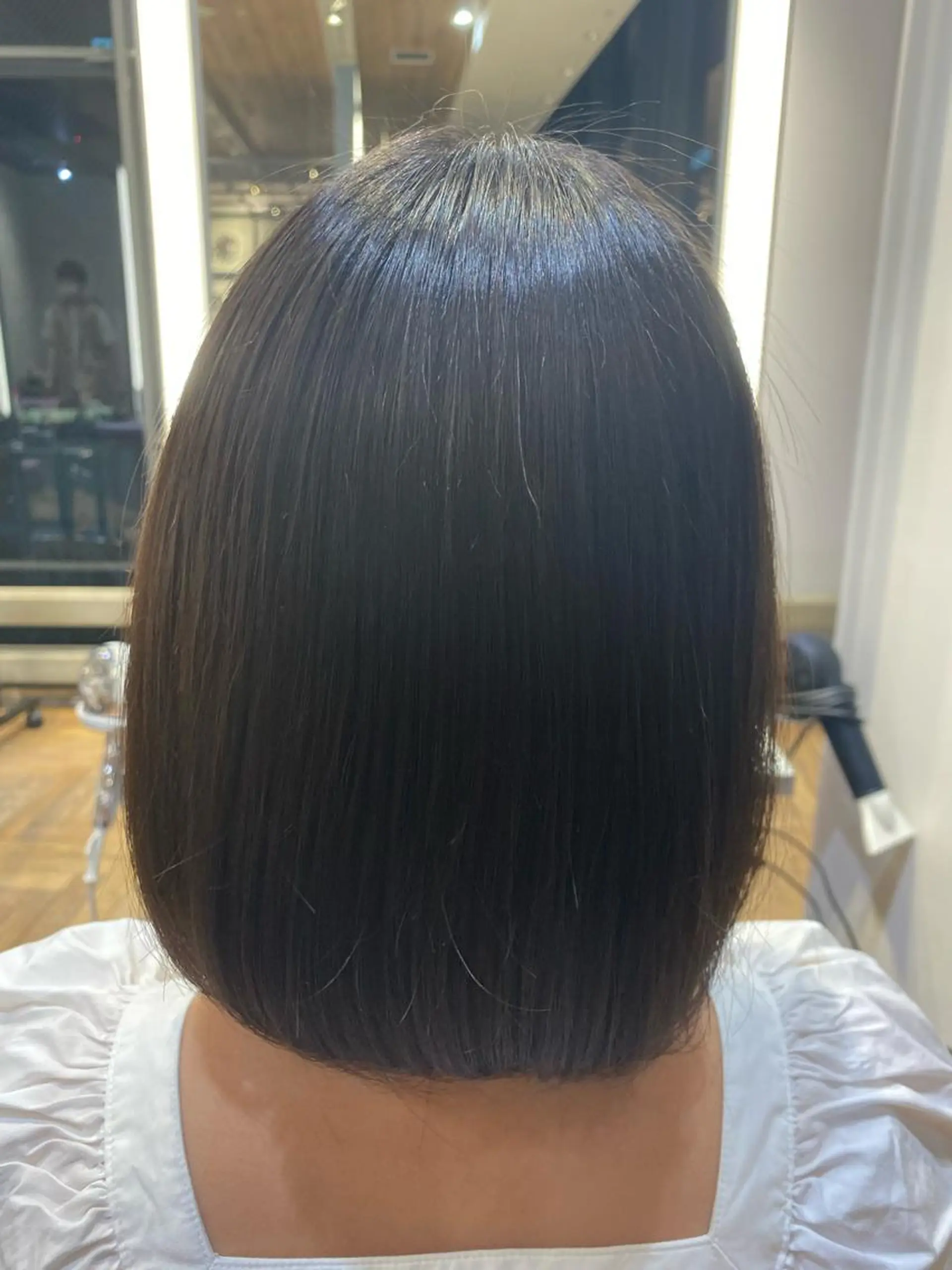 ミディアム 縮毛矯正 坂上 立のヘアスタイル