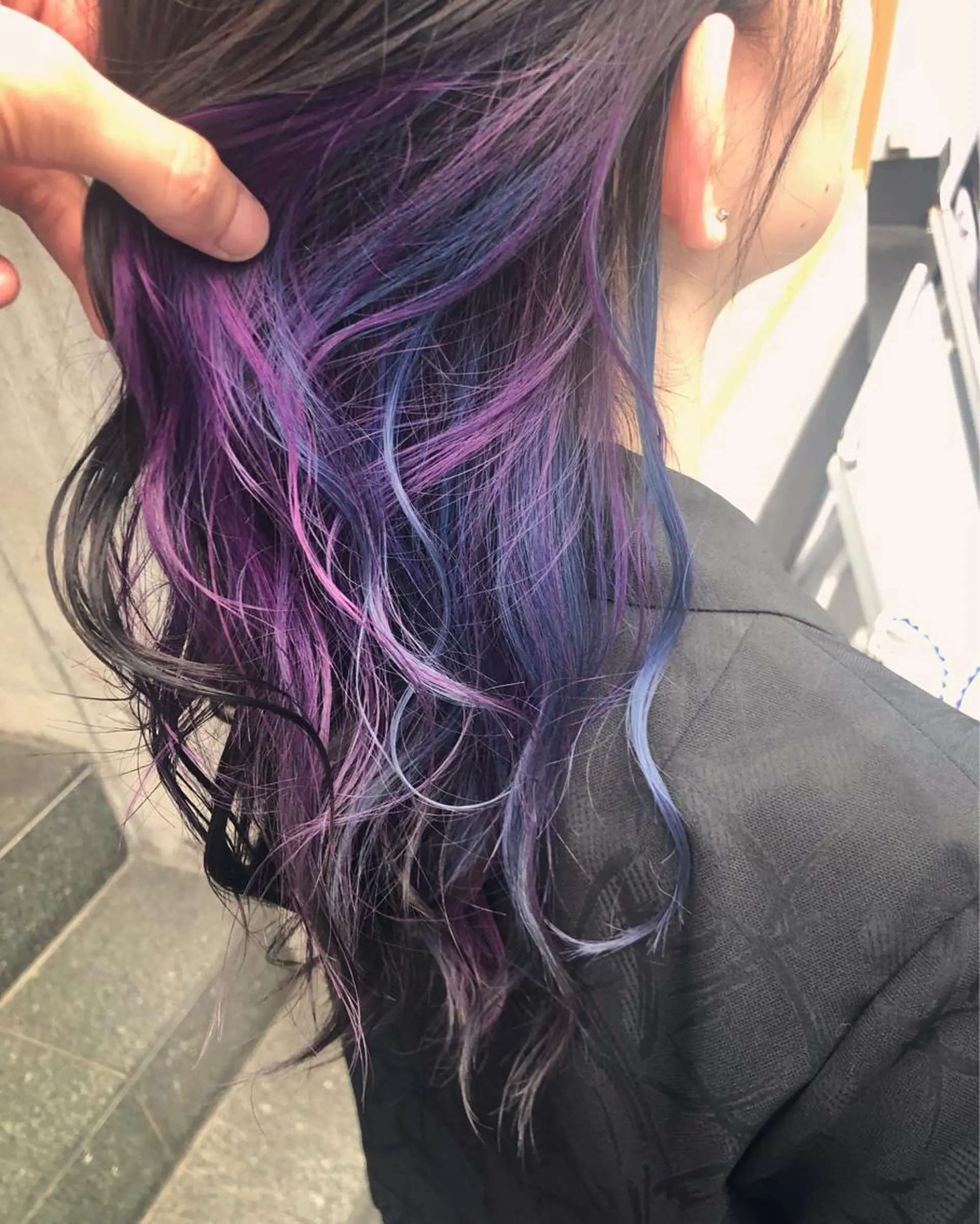 ロング カラー アッシュ バレイヤージュ ミストバング ベージュカラー ブリーチ カット ヘアカラー トリートメント 原宿サロン代表 デザインカラー伊藤卓のヘアスタイル