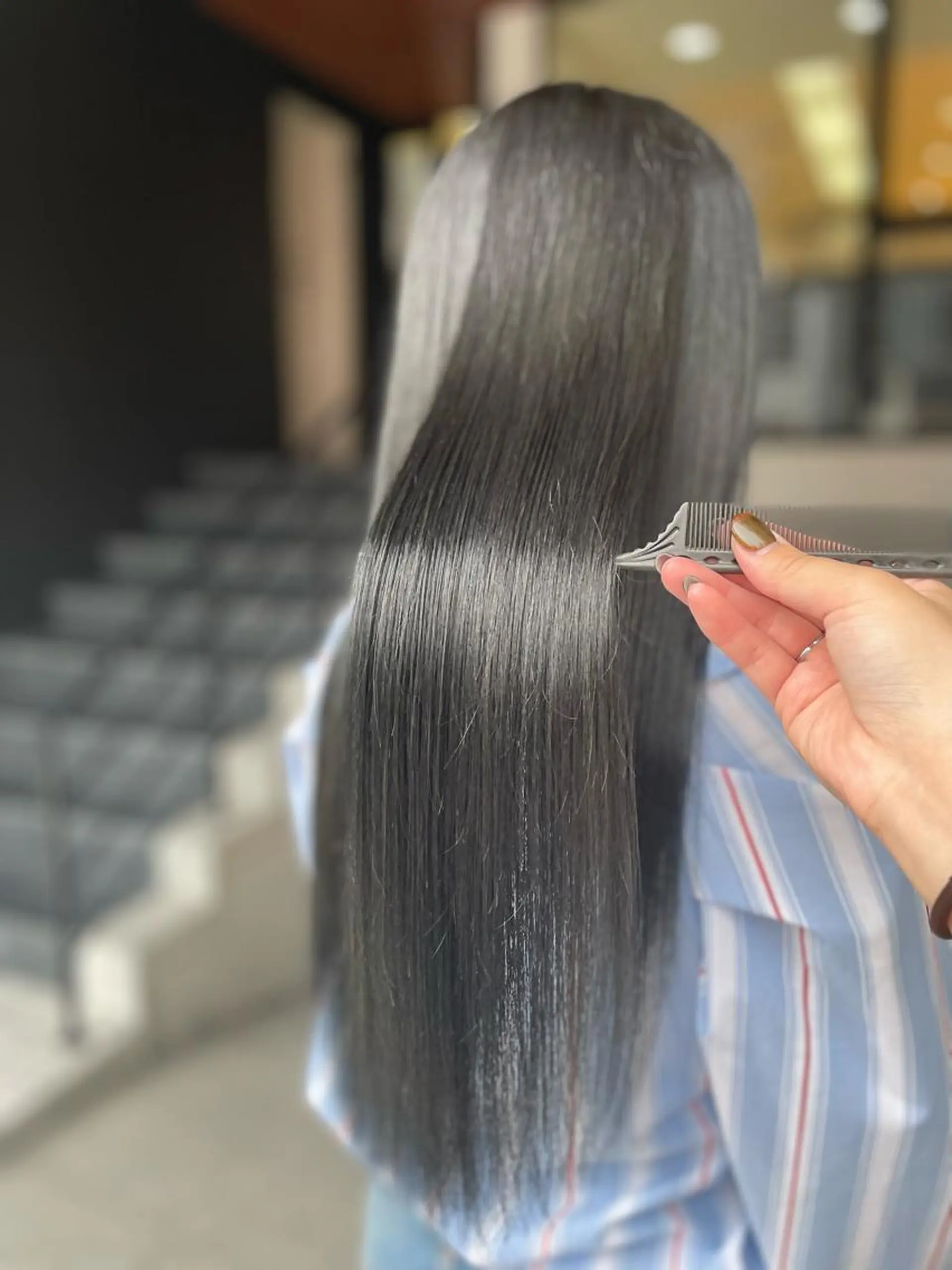 ロング カラー カット ヘアカラー トリートメント IORI #韓国ヘア#髪質改善のヘアスタイル