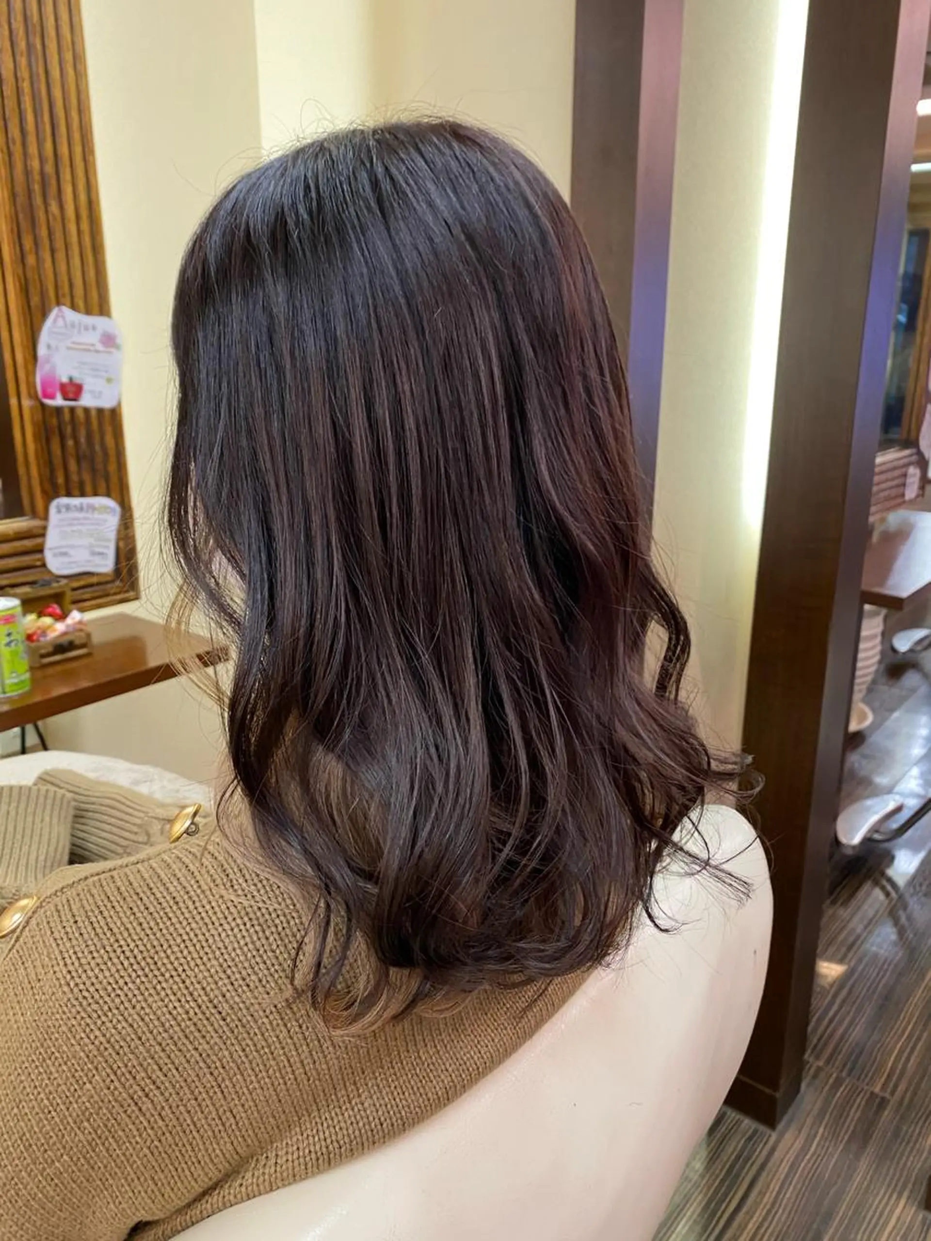 ミディアム カラー ヘアアレンジ ヘアカラー トリートメント 加藤 瑠美のヘアスタイル