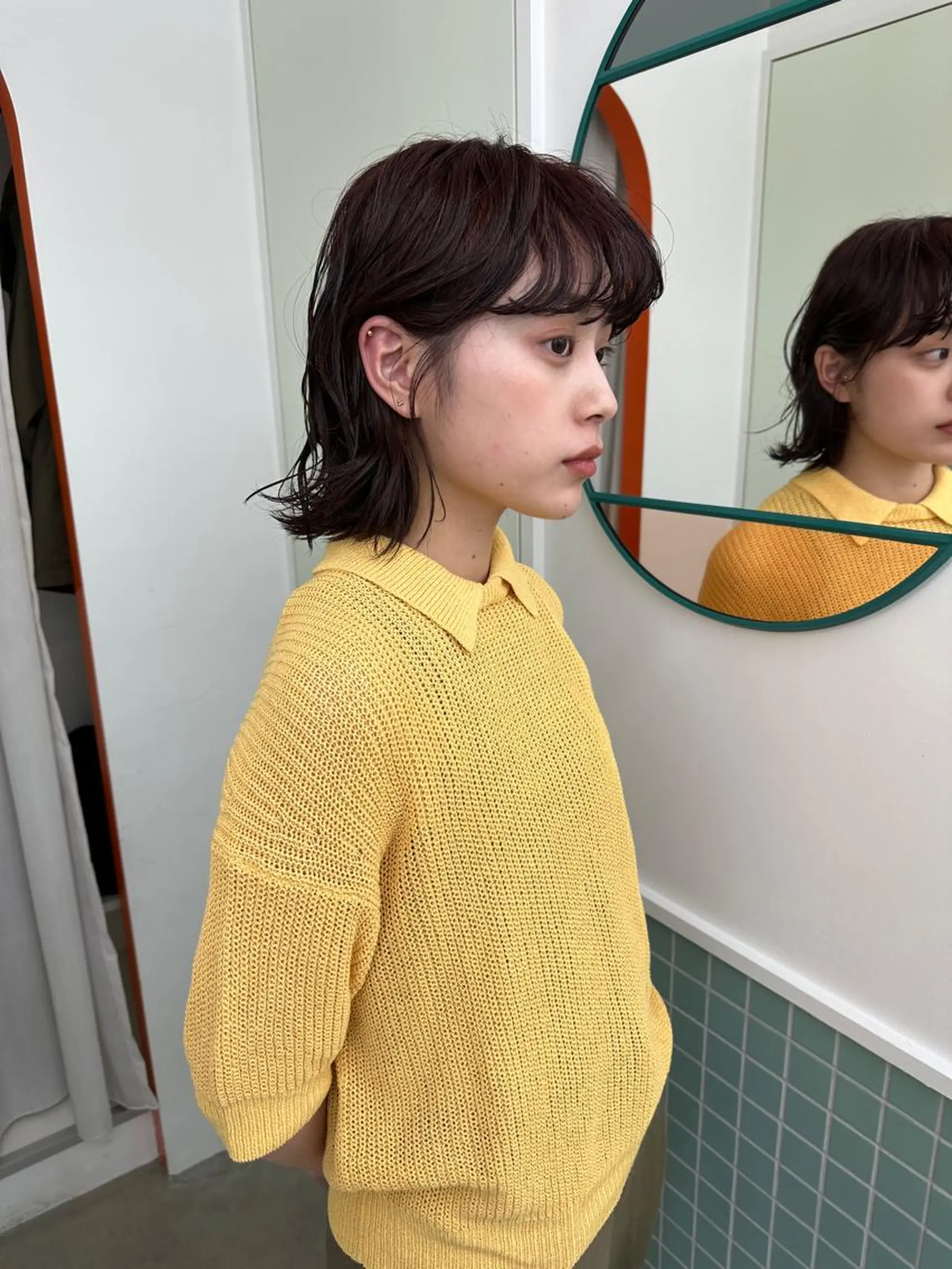 ショート パーマ ボブ ニュアンスパーマ カット ヘアカラー ボブ/レイヤー/ケア パーマ/リュウタのヘアスタイル