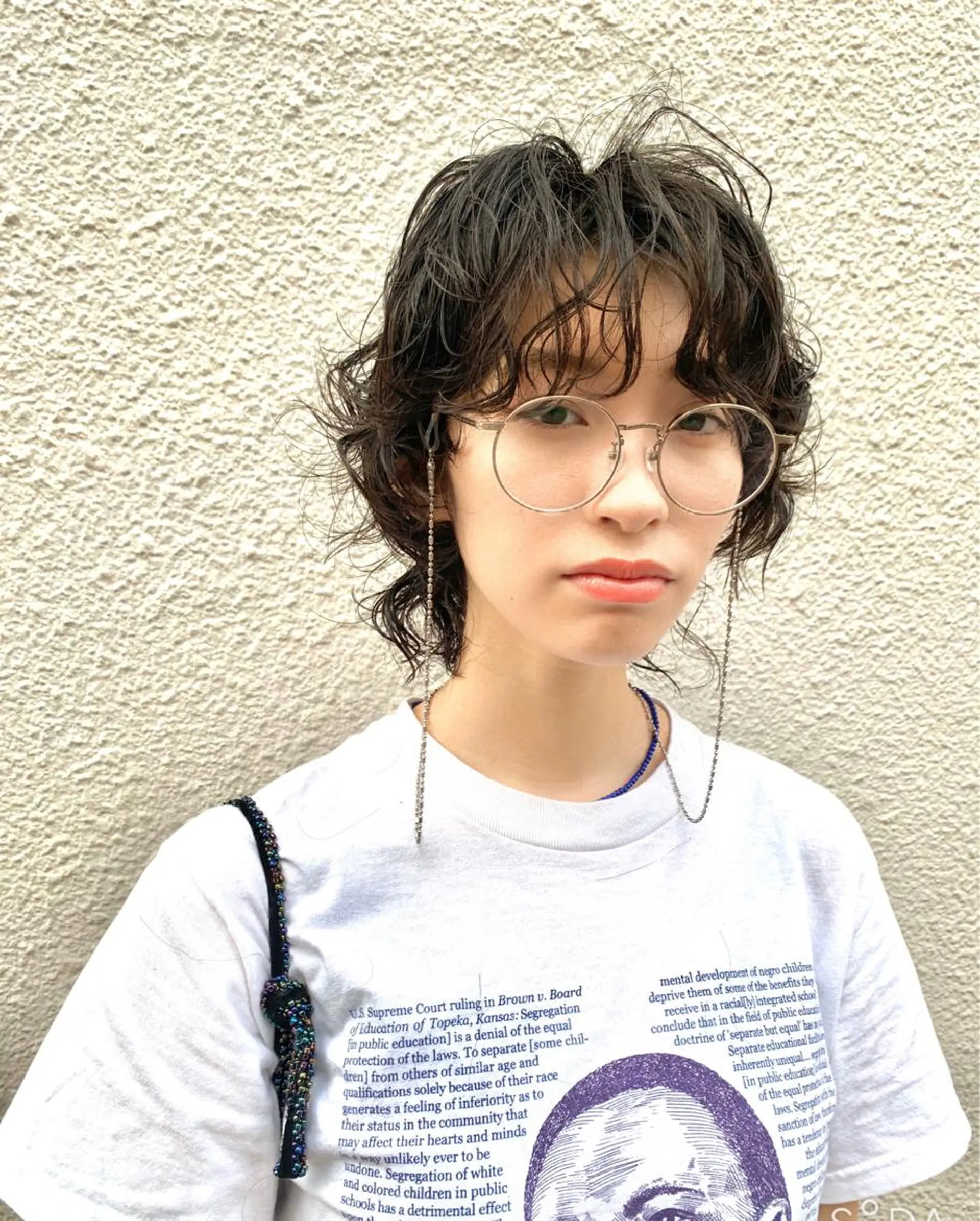 ミディアム パーマ カット パーマ よしだ とおいのヘアスタイル