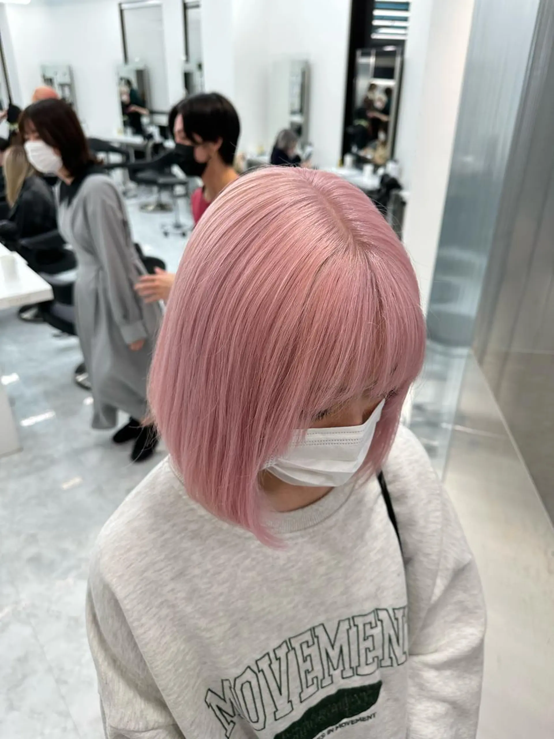 ショート カラー ヘアアレンジ ヘアカラー トリートメント ヘッドスパ ヘアセット ケアブリーチ 韓国レイヤーKYONのヘアスタイル