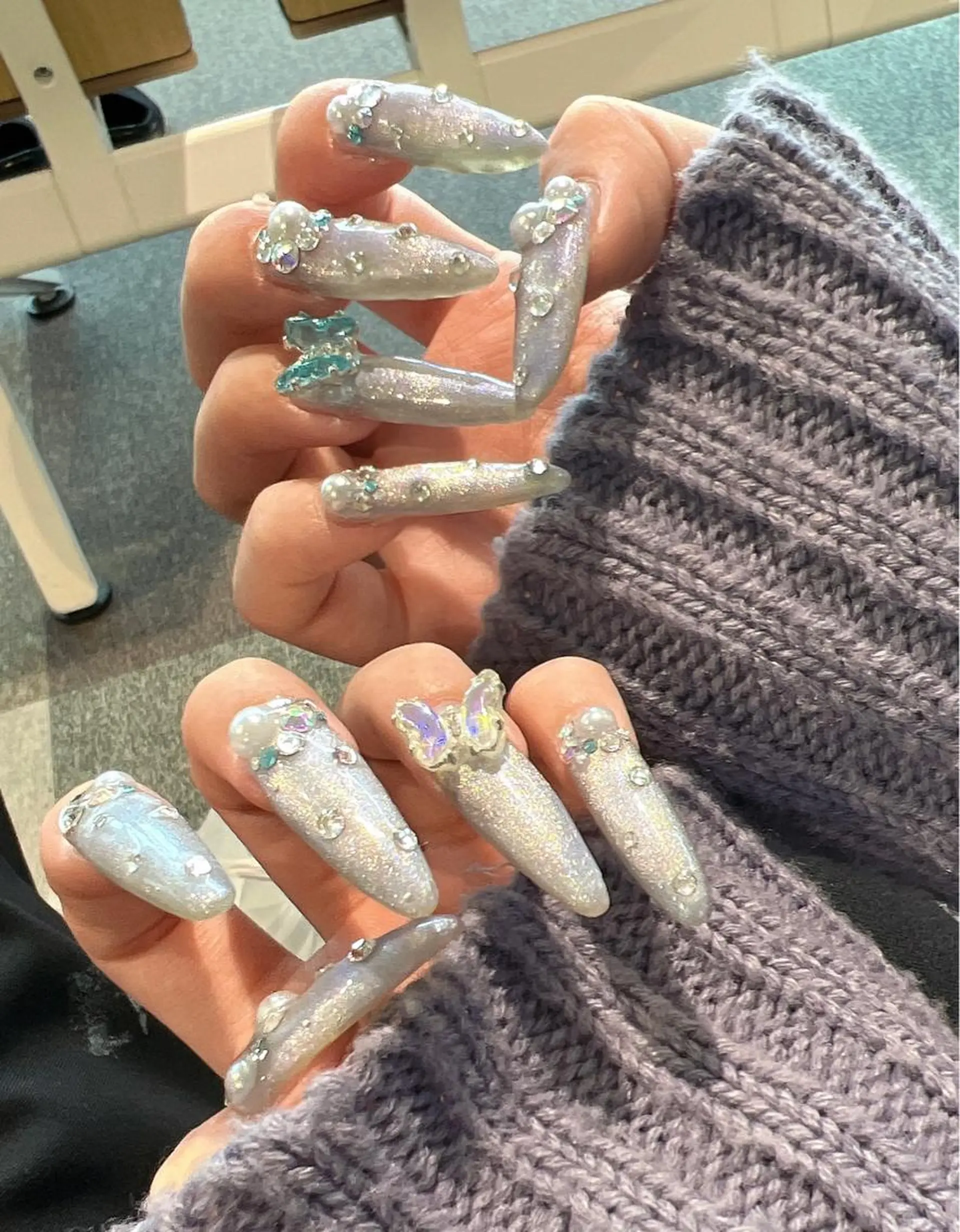 ネイル ロングネイル Mizuki 🦋のネイルデザイン