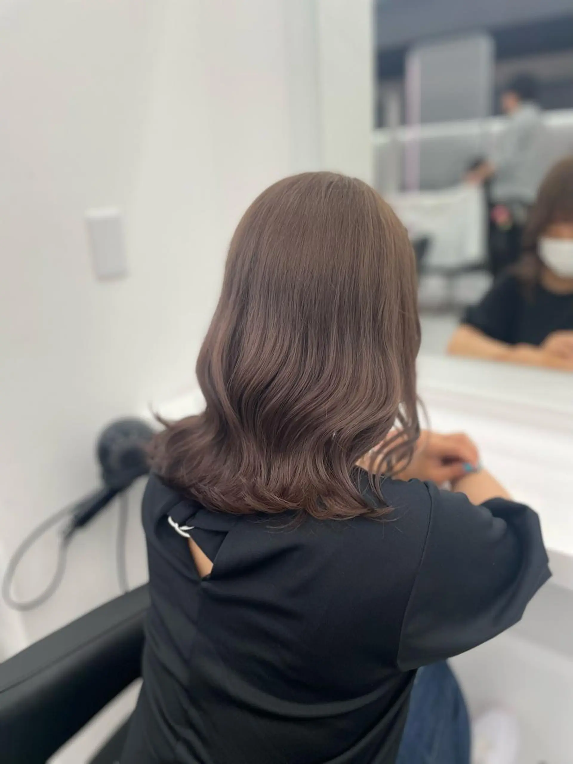 セミロング カット ヘアカラー トリートメント ヘアセット GO TODAY SHAiR SALON所属・🤍韓国トレンド ヘア🤍miku🤍のヘアスタイル