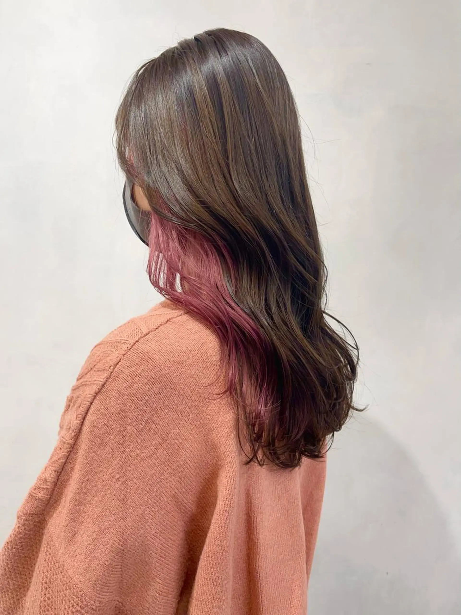 ロング カラー インナーカラー ピンクカラー カット ヘアカラー トリートメント 🦋レイヤーカット ミドリカワ🦋のヘアスタイル