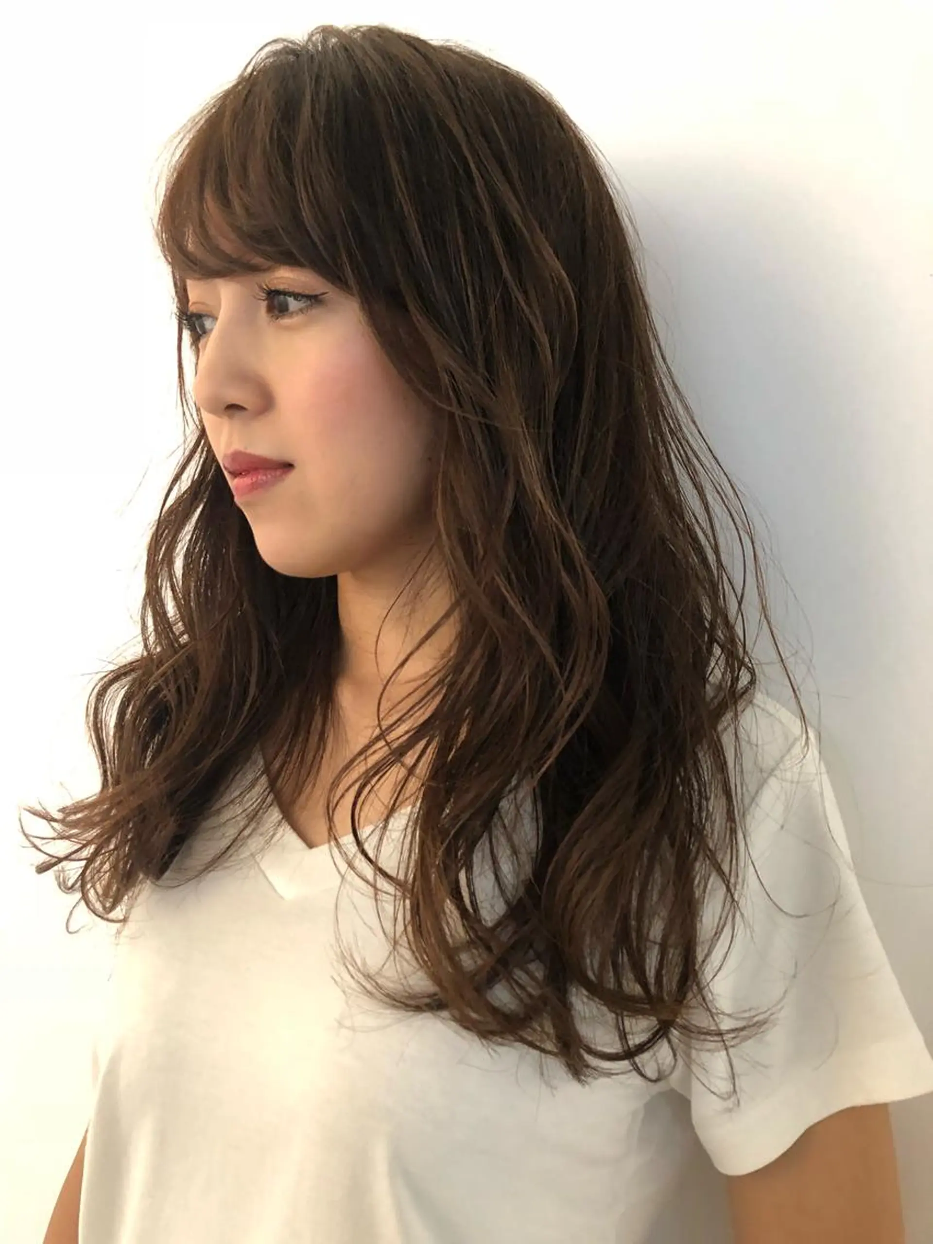 セミロング カラー カット ヘアカラー トリートメント ヘッドスパ 小田 莉加子のヘアスタイル