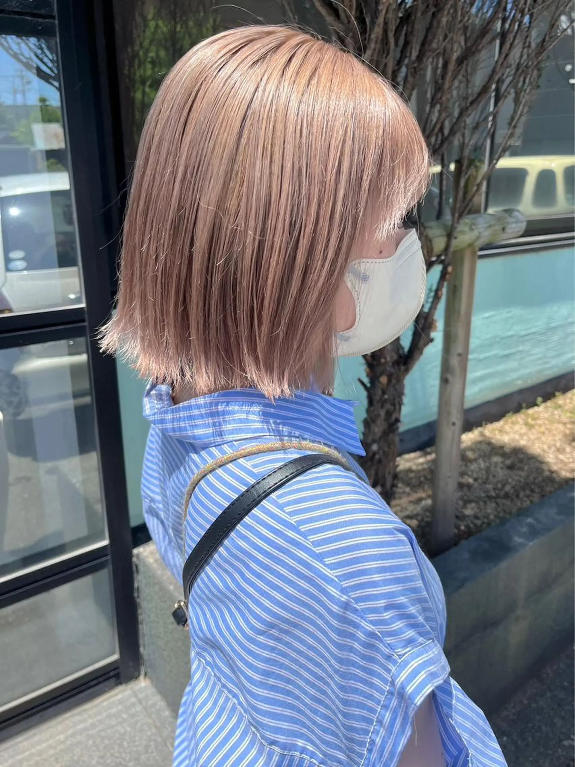 ミディアム カラー バレイヤージュ ブリーチ ケアブリーチ 透明感カラー デザインカラー 💙ルル💙 ハイトーン/レイヤーのヘアスタイル