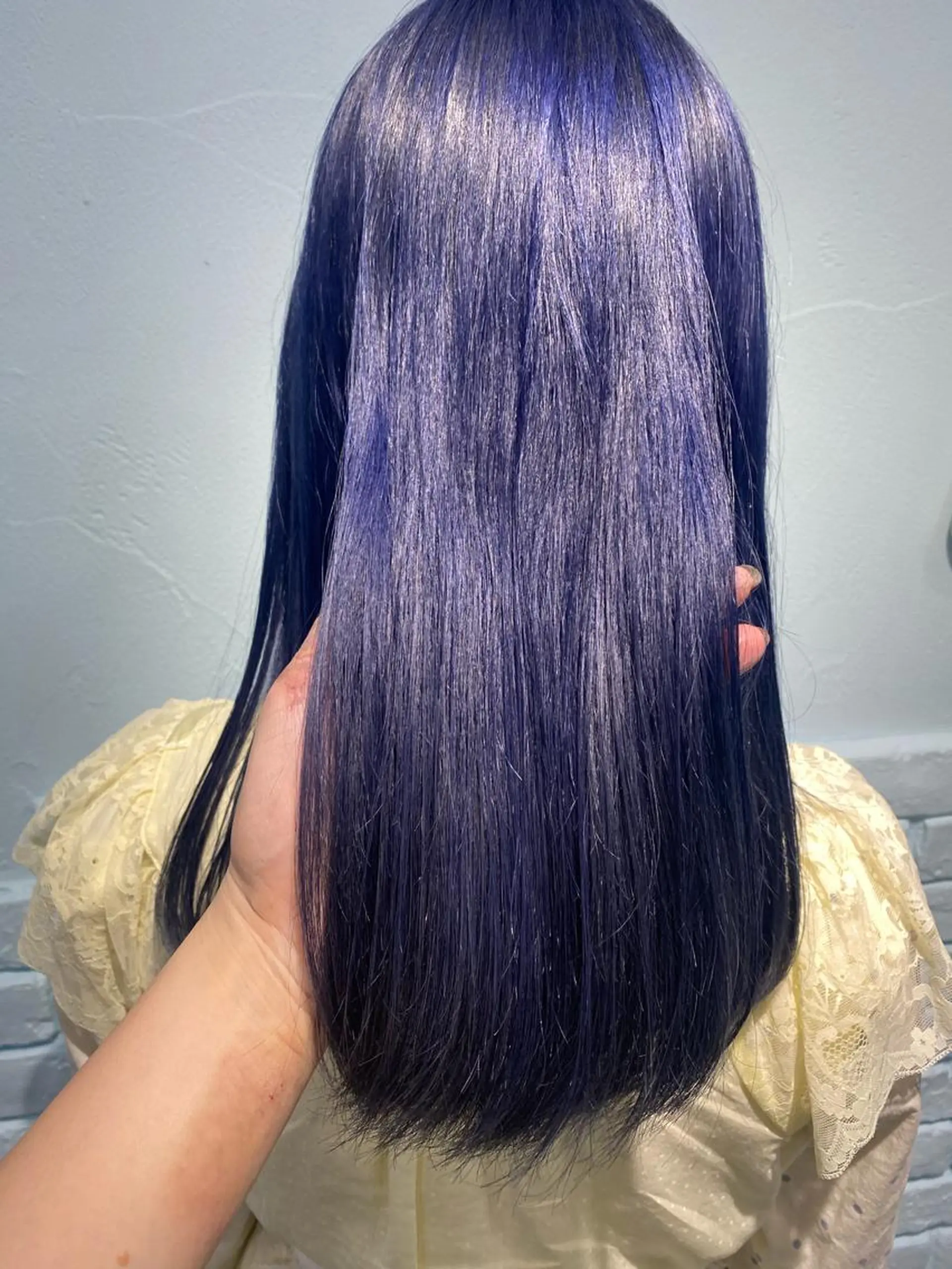 ロング カラー ヘアアレンジ 寒色アイドルカラー JUNOチナツのヘアスタイル