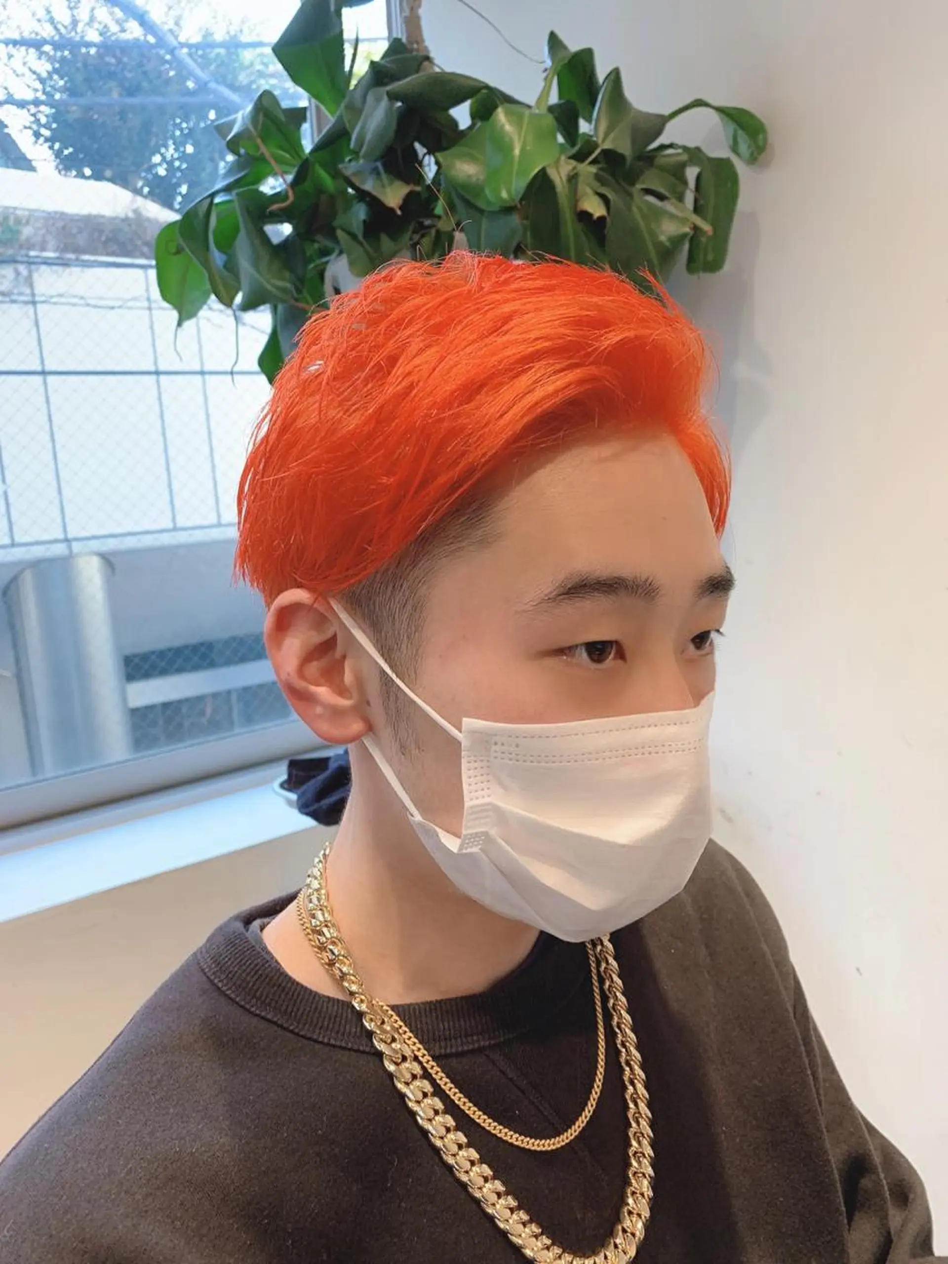 ショート カラー メンズ 🌿earth亀有店 【緑髪のノブ】🌿のヘアスタイル