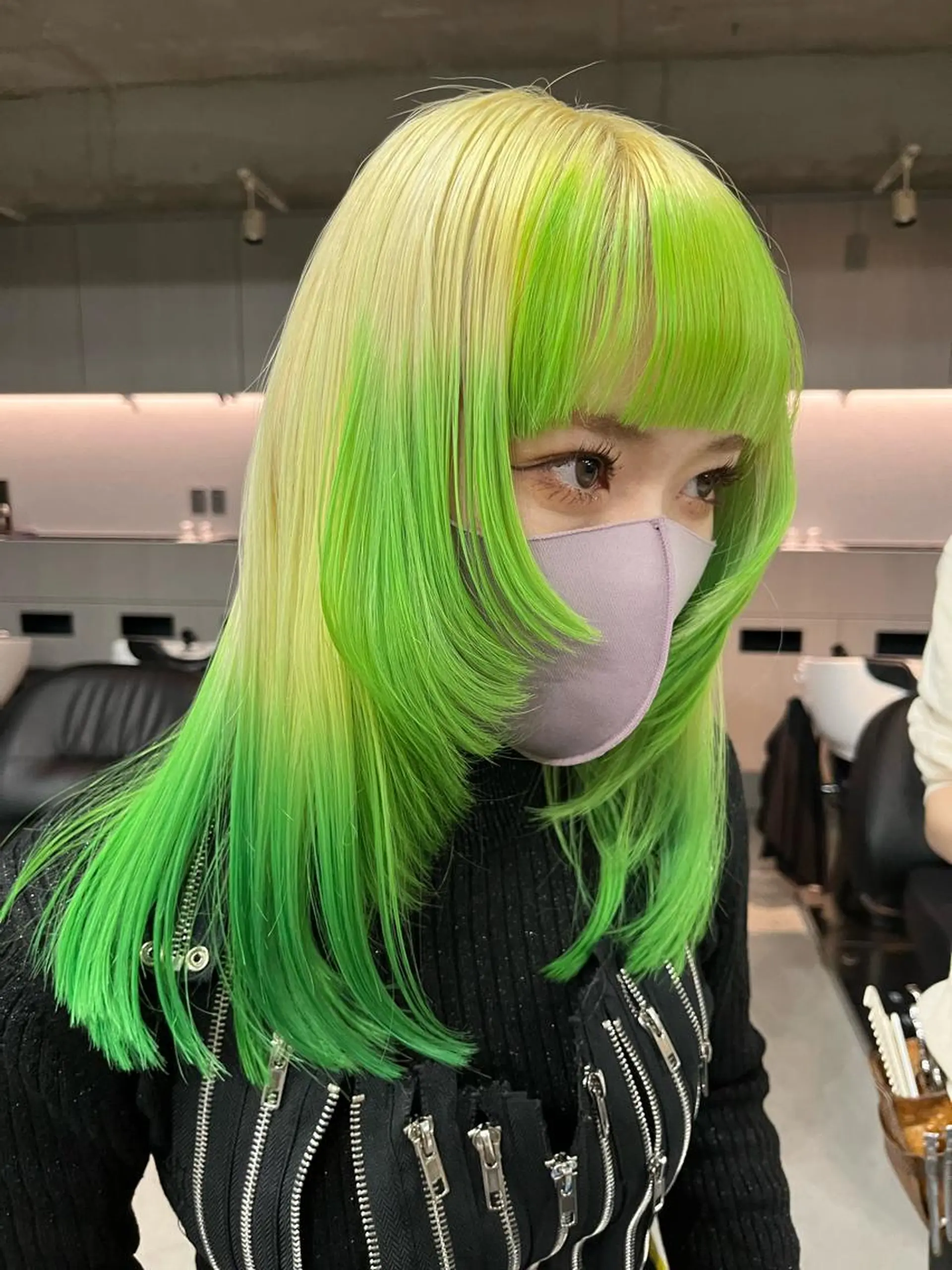 ミディアム カラー ヘアカラー 吉田一輝 外国人パーマのヘアスタイル
