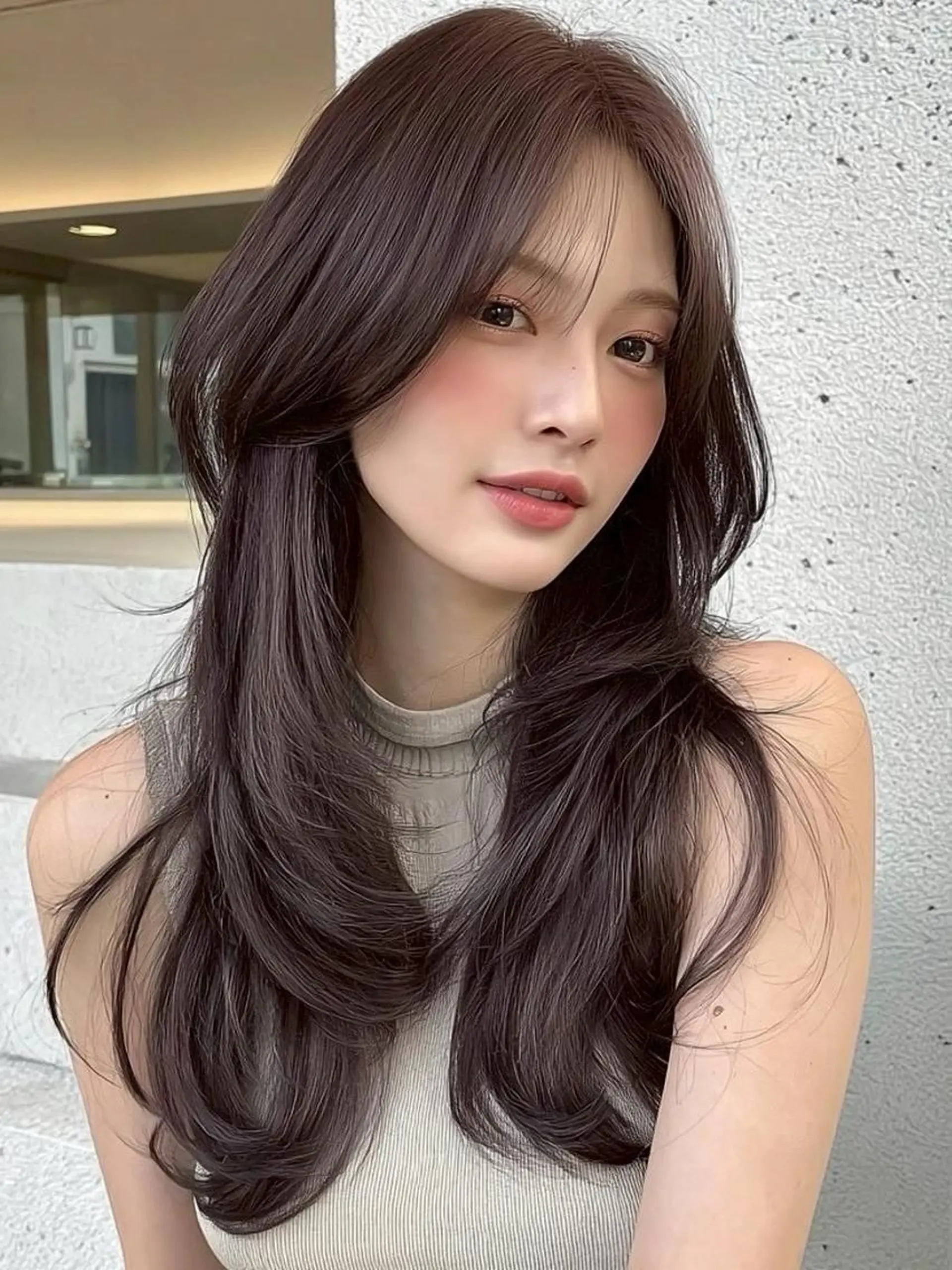 ロング カラー 髪質改善 韓国風ヘア レイヤーカット カット ヘアカラー 韓国/レイヤー NOISM天王寺のヘアスタイル