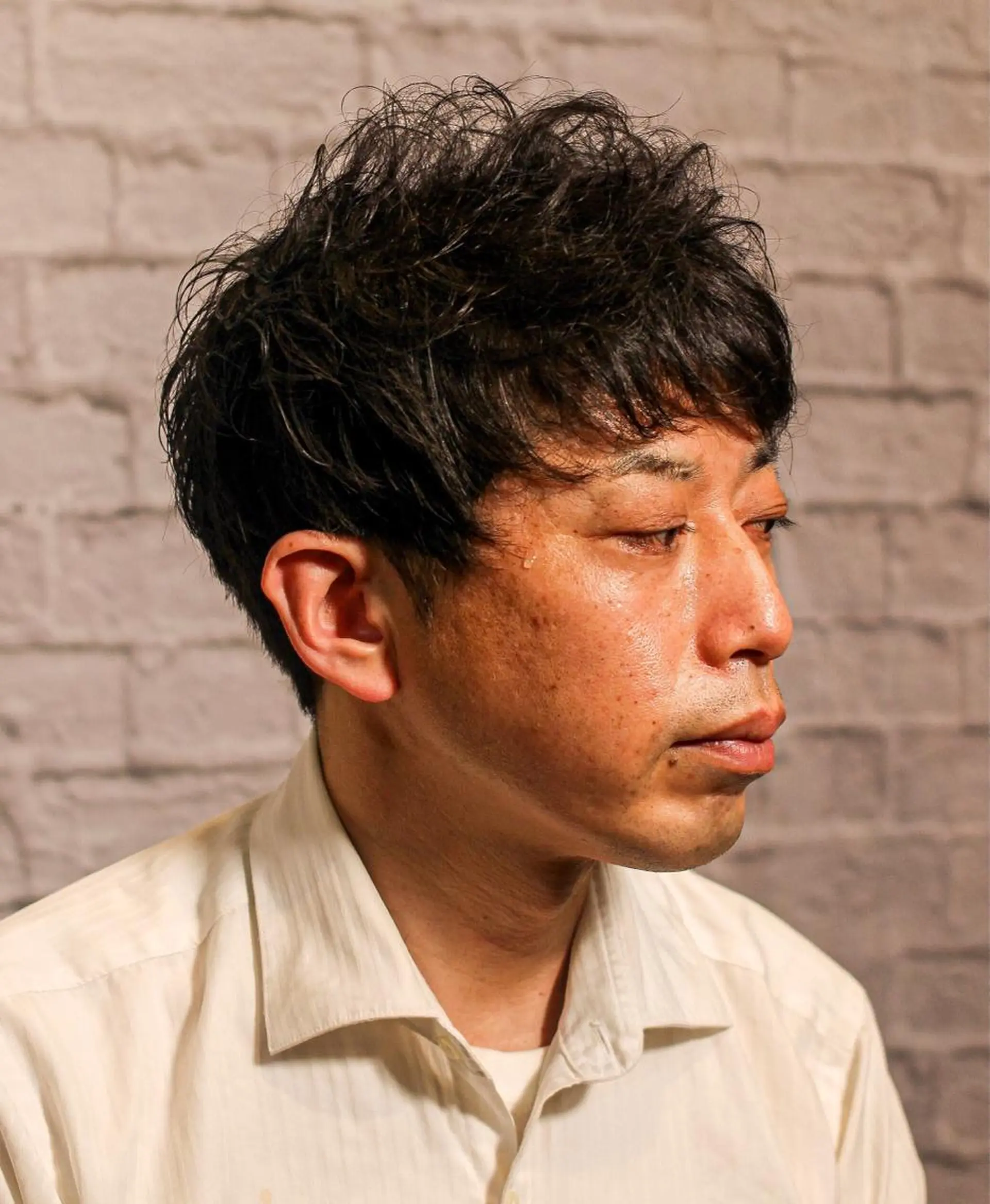 ミディアム メンズ 銀座マツナガ新宿野村ビル店所属・女性理容師 佐藤優菜のヘアスタイル