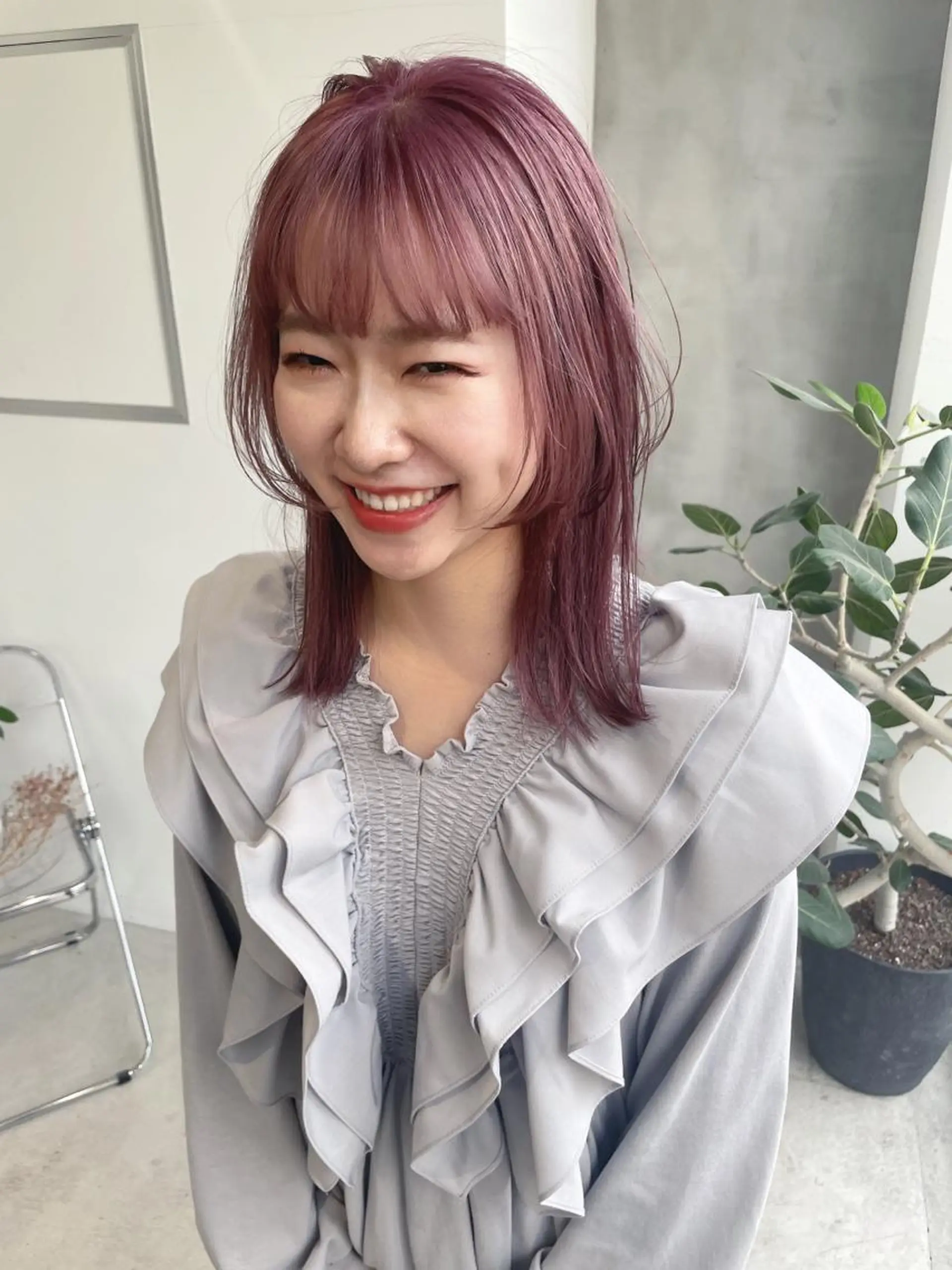 ミディアム カラー カット ヘアカラー ill.所属・ill［イル］大須 ダブルカラー髪質改善のヘアスタイル
