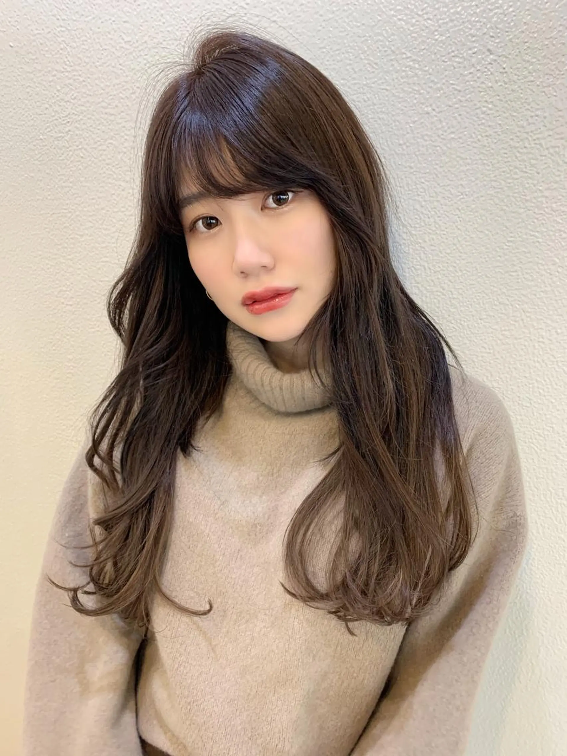 ロング カラー カット ヘアカラー トリートメント 藤間 帆乃夏（とうまほのかのヘアスタイル