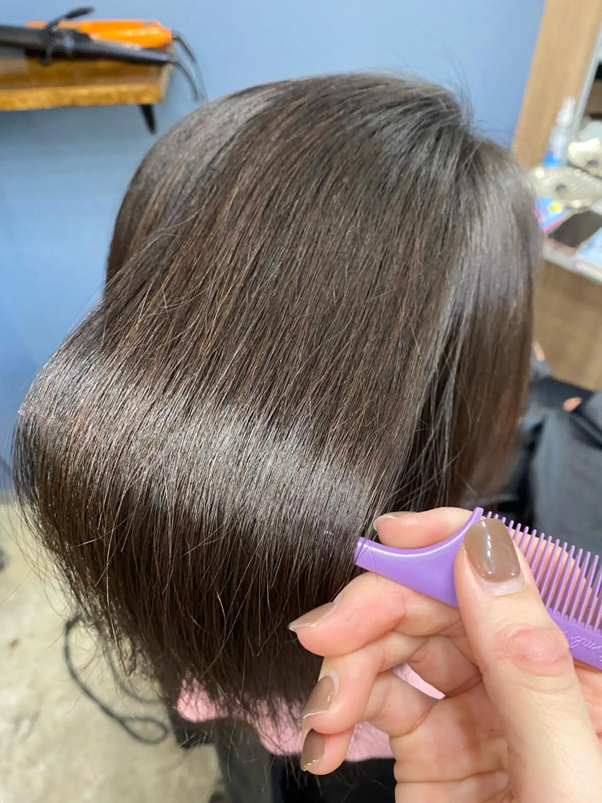 セミロング SOAR所属・【髪質改善・コテ巻き パーマ】　長浜千紘のヘアスタイル