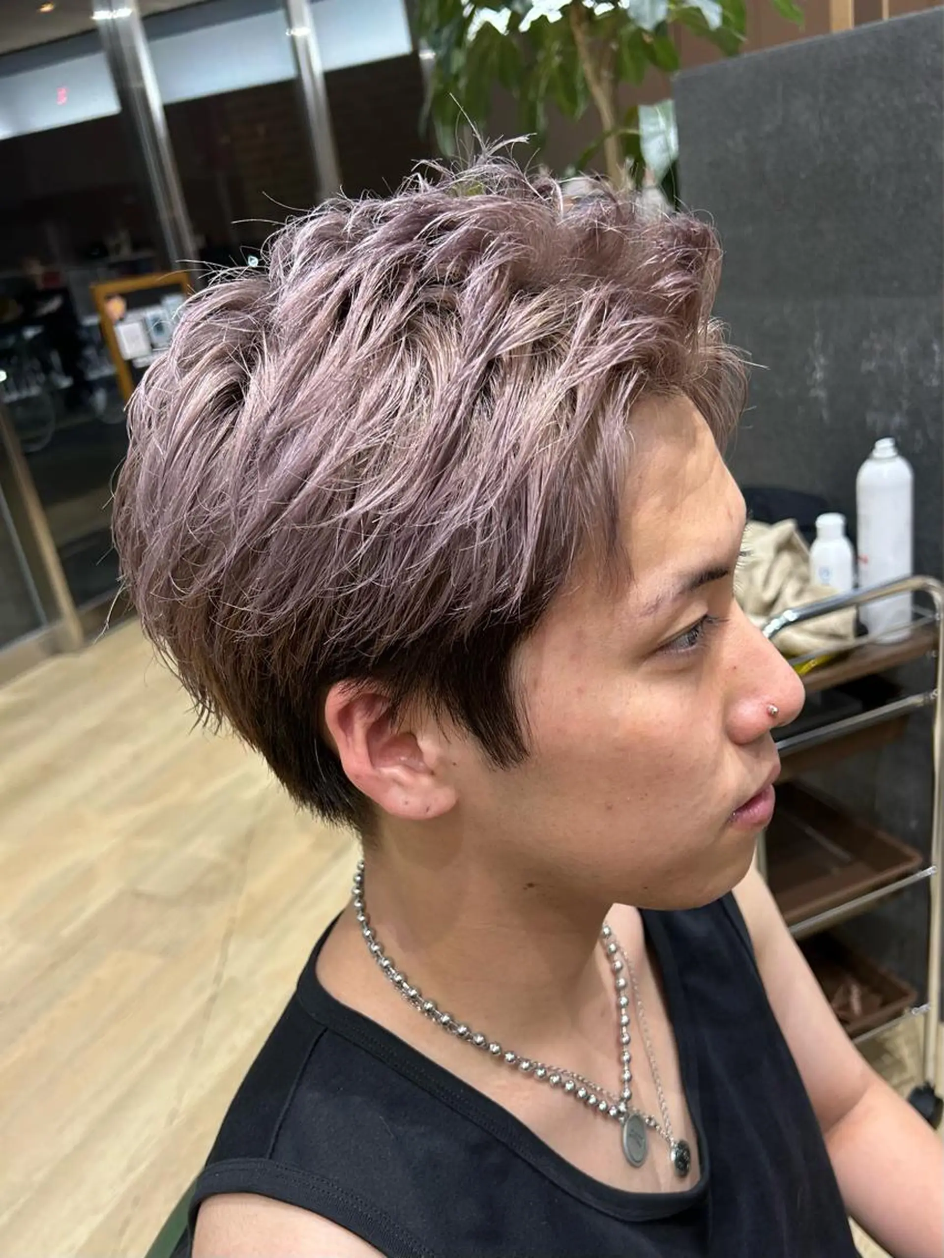 カラー ラベンダーカラー シルバー ヘアカラー OPS  hair 西新店所属・藤本 航大のヘアスタイル