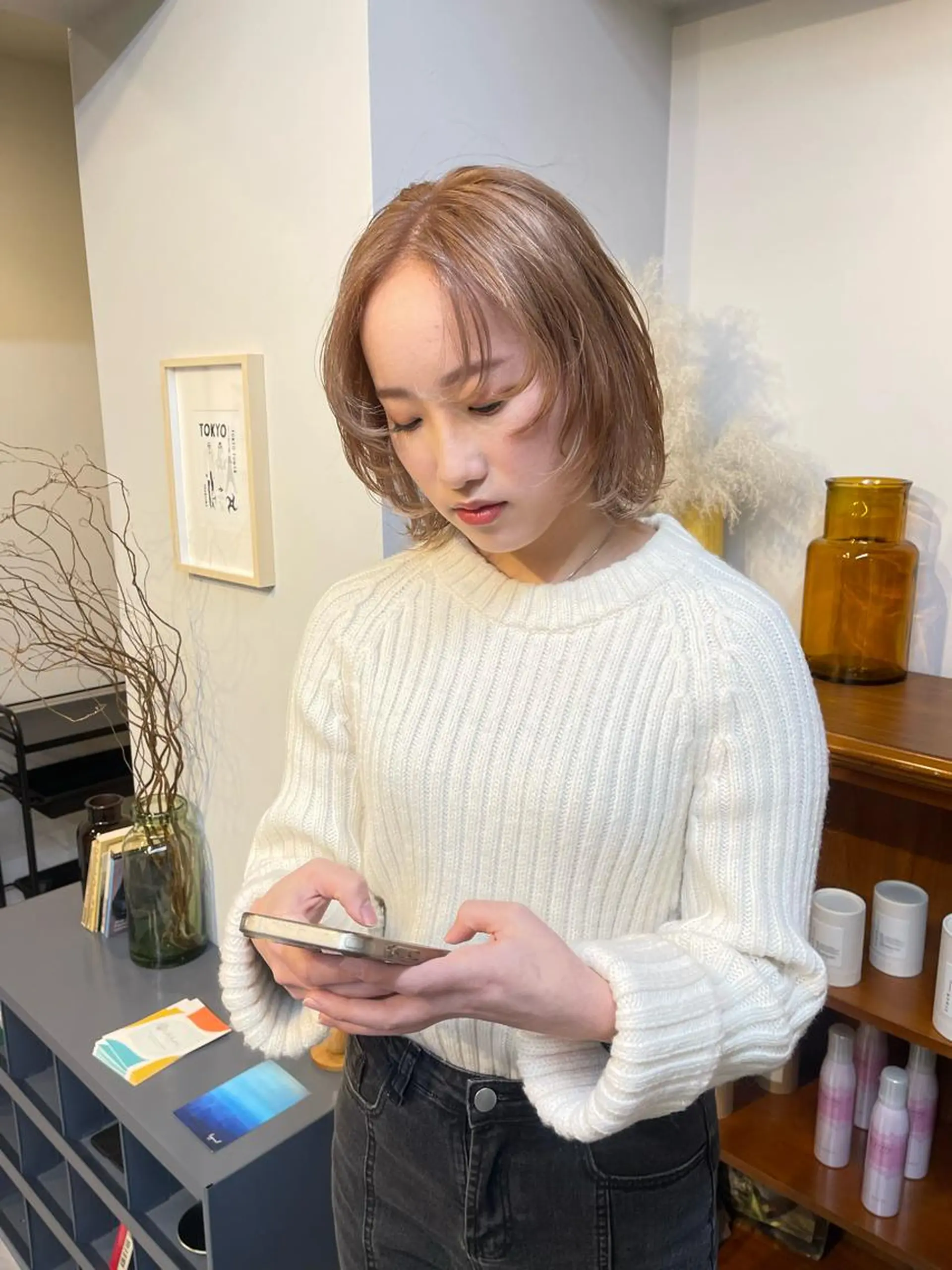 ショート カラー ボブ ウルフカット ウルフボブ ヘアカラー トリートメント 丁寧なカウンセリング 🌿KENTA🌿のヘアスタイル