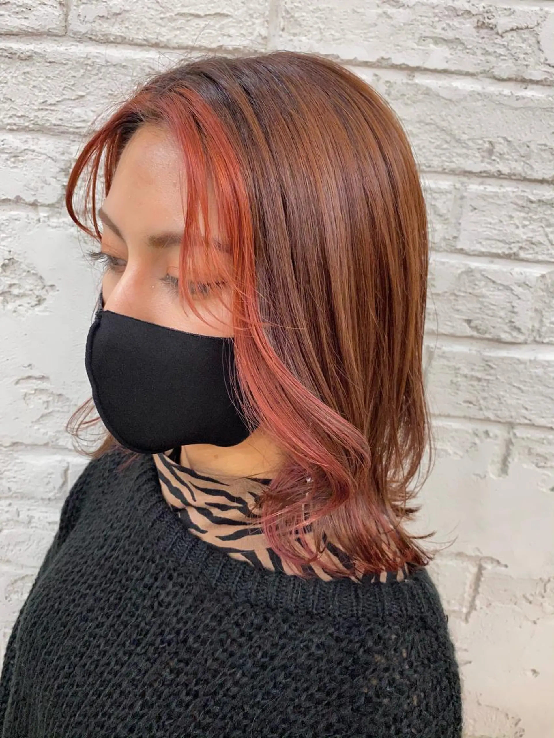 ミディアム カラー ミストバング フェイスフレーミング Eleanor池袋東口2nd所属・池袋/韓国レイヤー 💗🐇amiのヘアスタイル