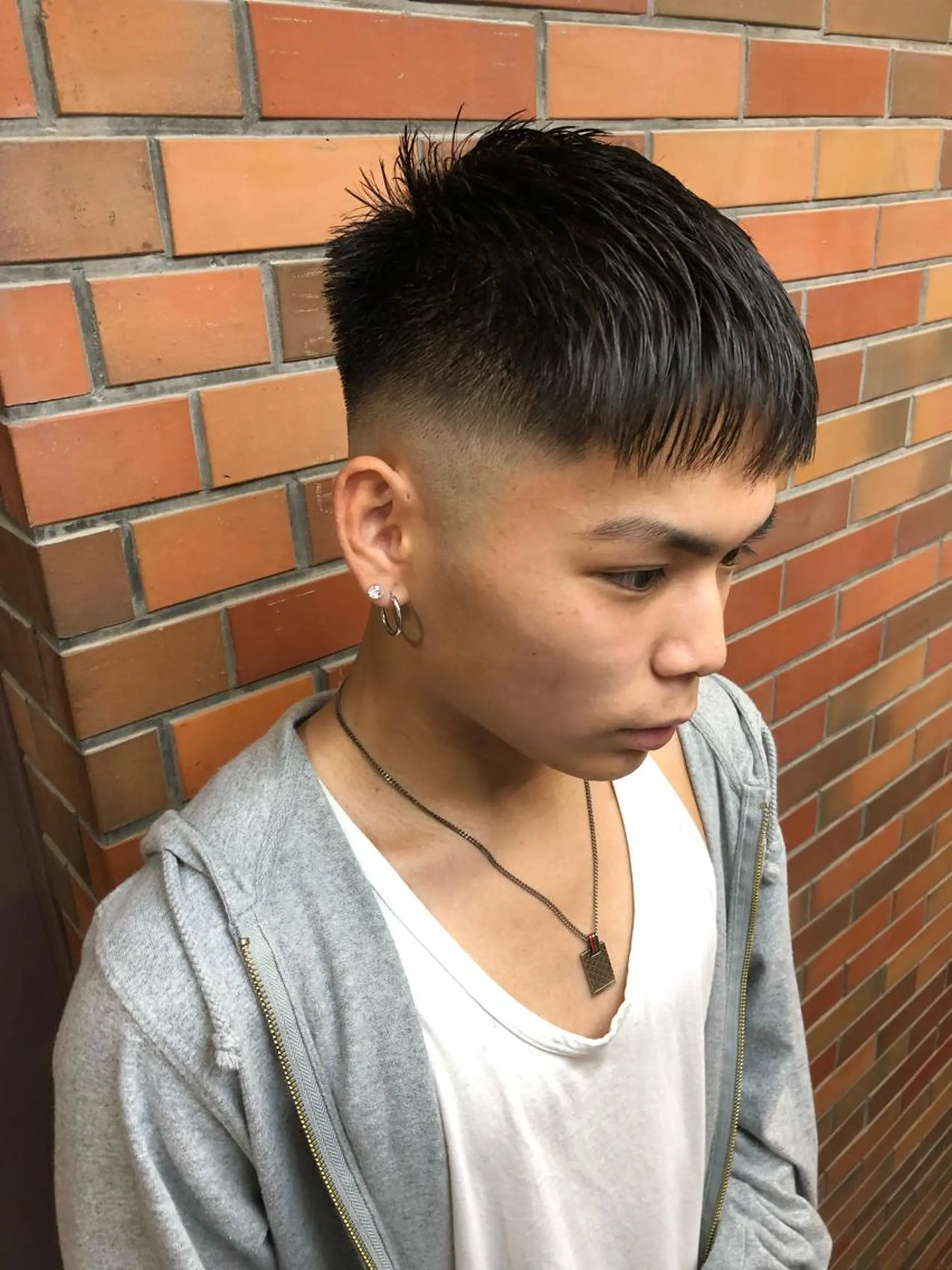 ショート メンズ フェードカット スキンフェード ⭐️TOSHIKI メンズパーマオタク⭐のヘアスタイル