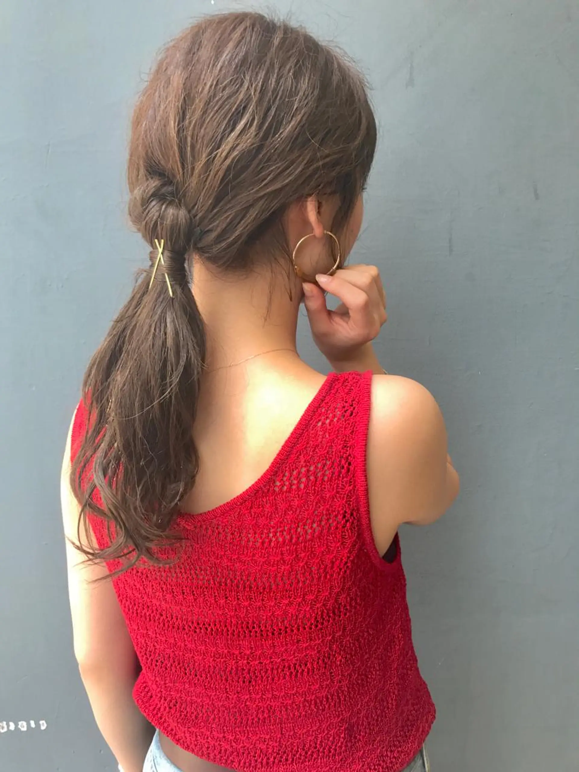 ミディアム カラー ヤスドミ ケイスケのヘアスタイル