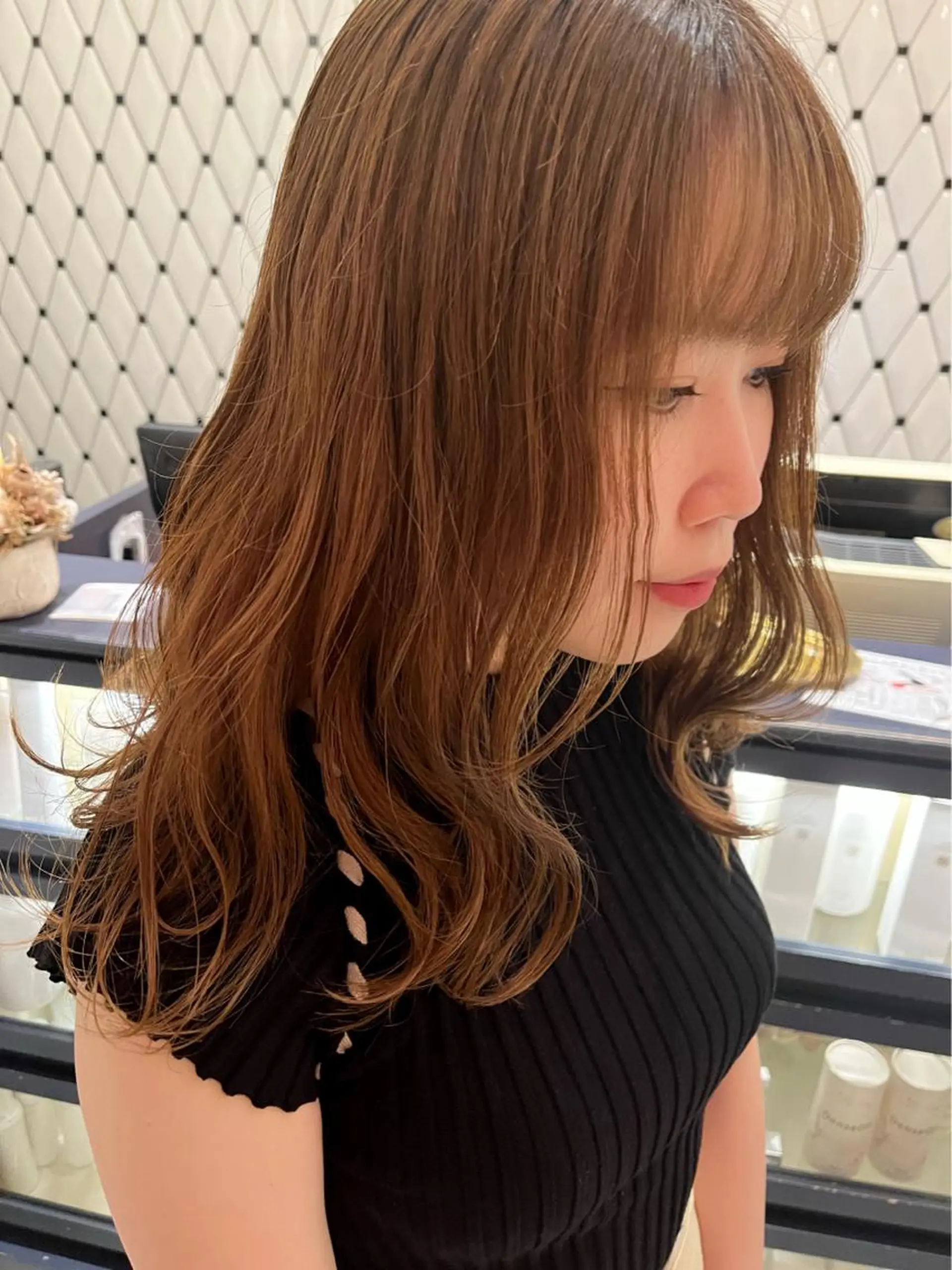 セミロング SIKI yuuna モテ韓国ヘア☁️のヘアスタイル