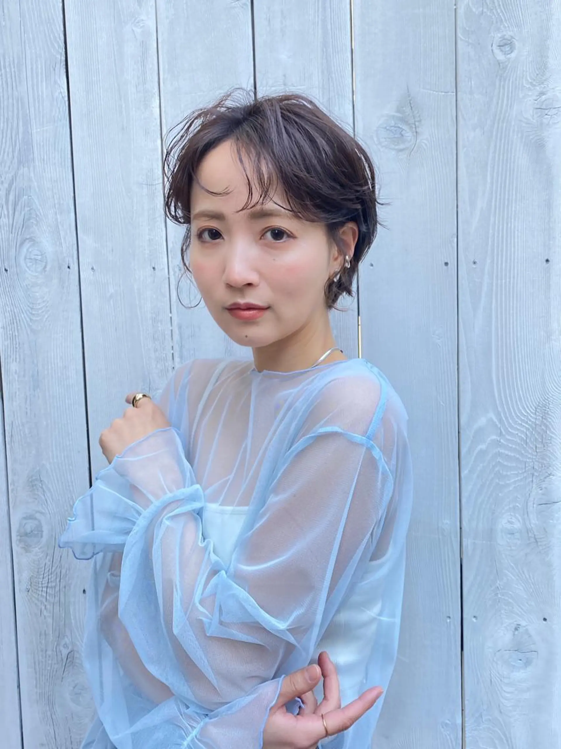 ショート ボブ ハイライト 髪質改善 韓国風ヘア レイヤーカット カット トリートメント ROW町田🌿 大人可愛い/艶髪改善のヘアスタイル