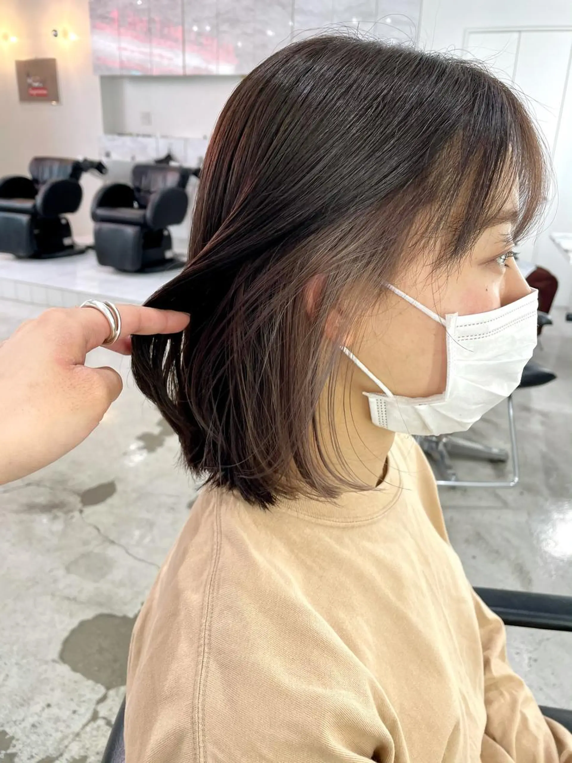 ミディアム カラー GRAND OMOTESANDOのヘアスタイル